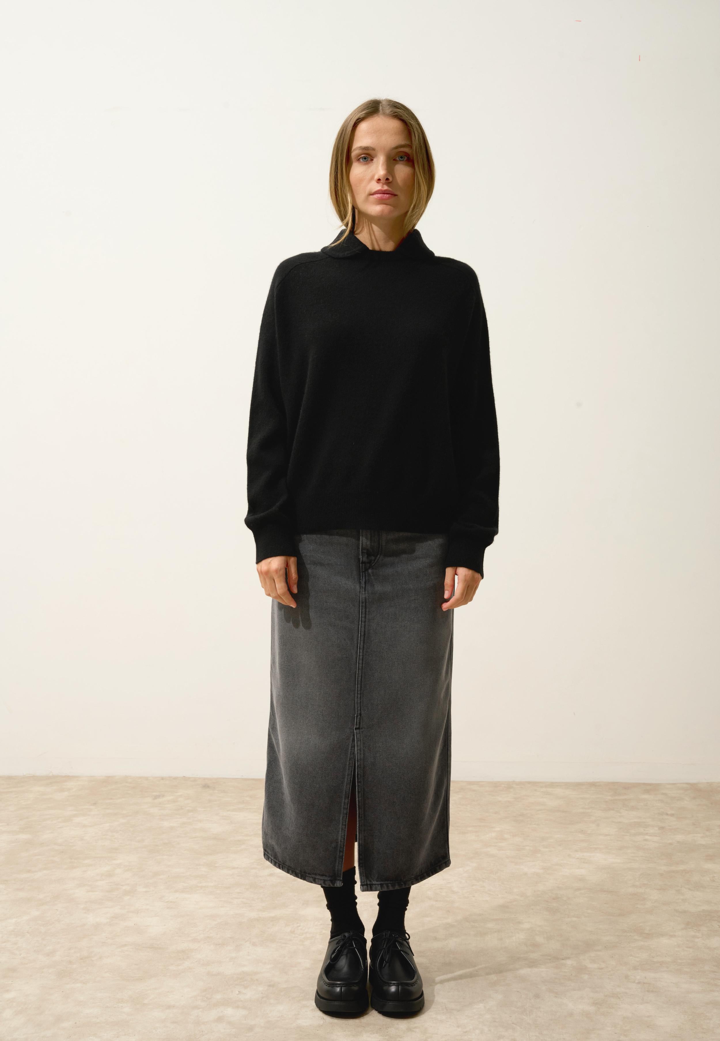 PIURA pull col claudine noir