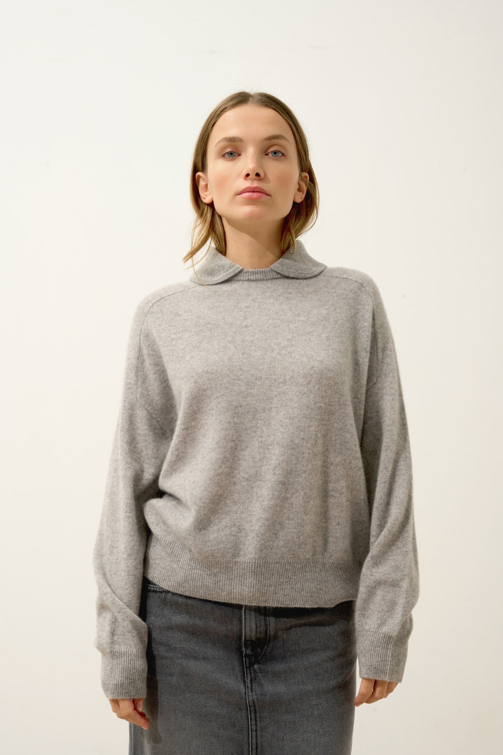PIURA pull col claudine nuage chiné