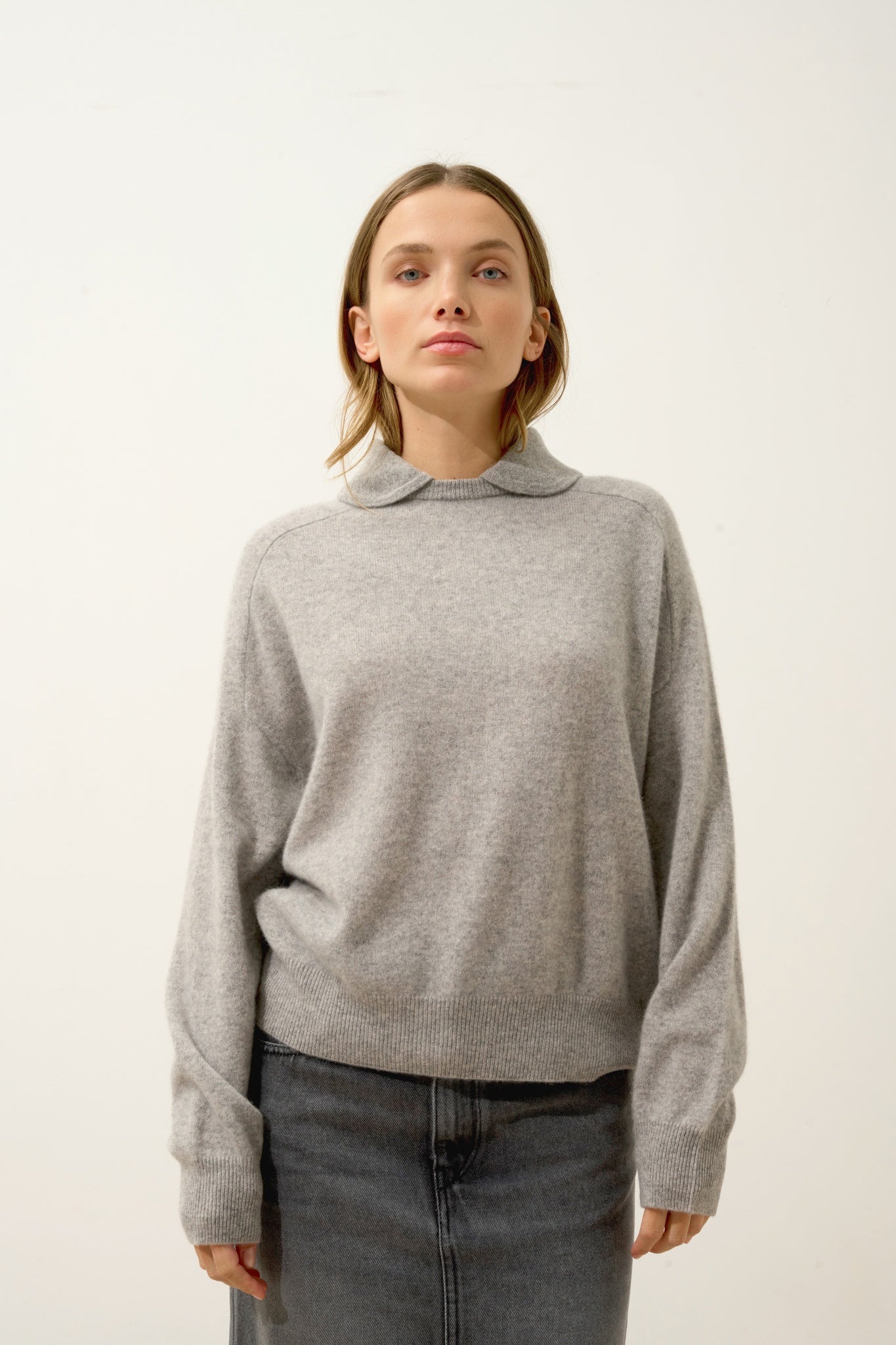 PIURA pull col claudine nuage chiné