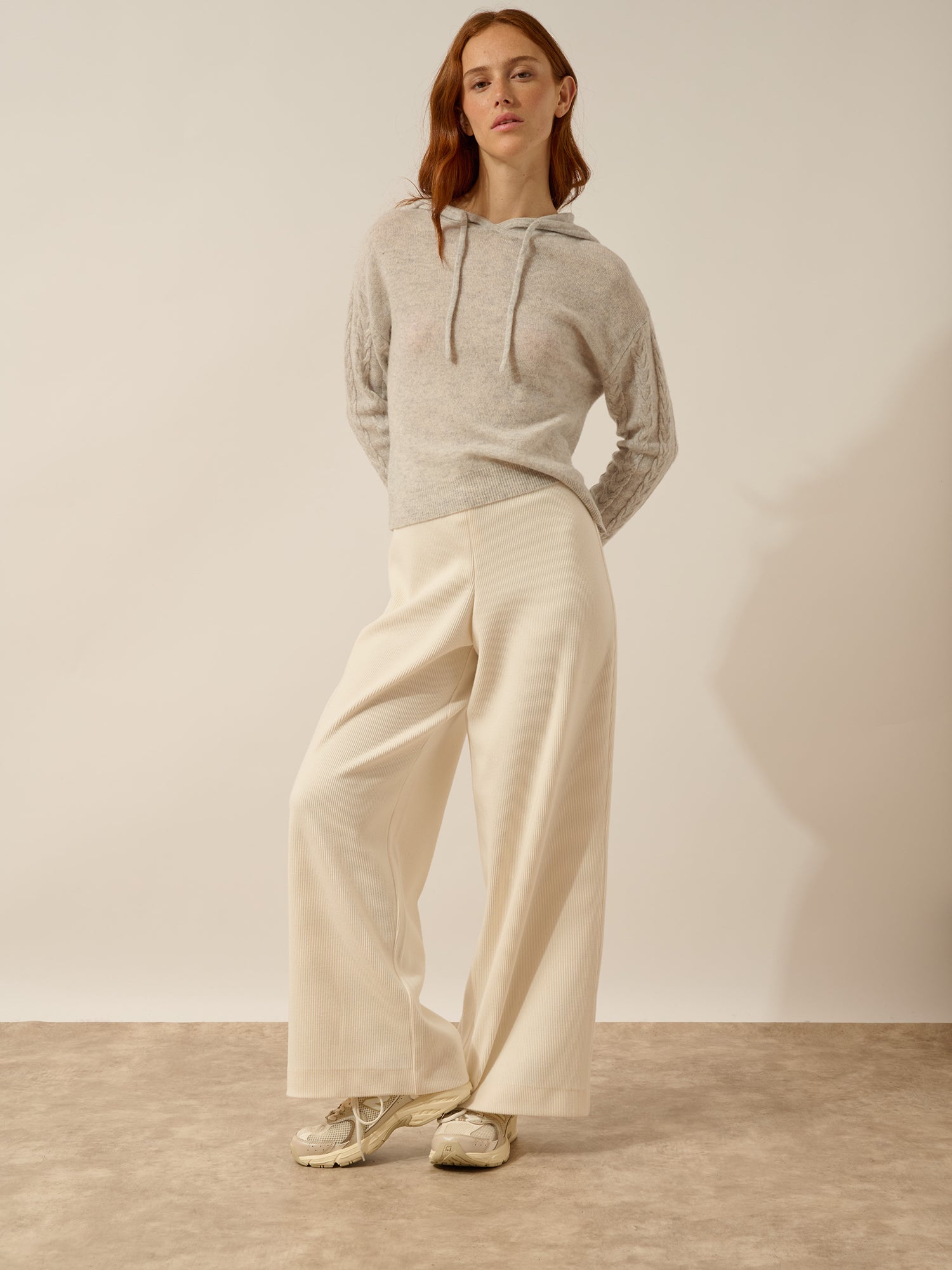 POLARA pull capuche glacier chiné