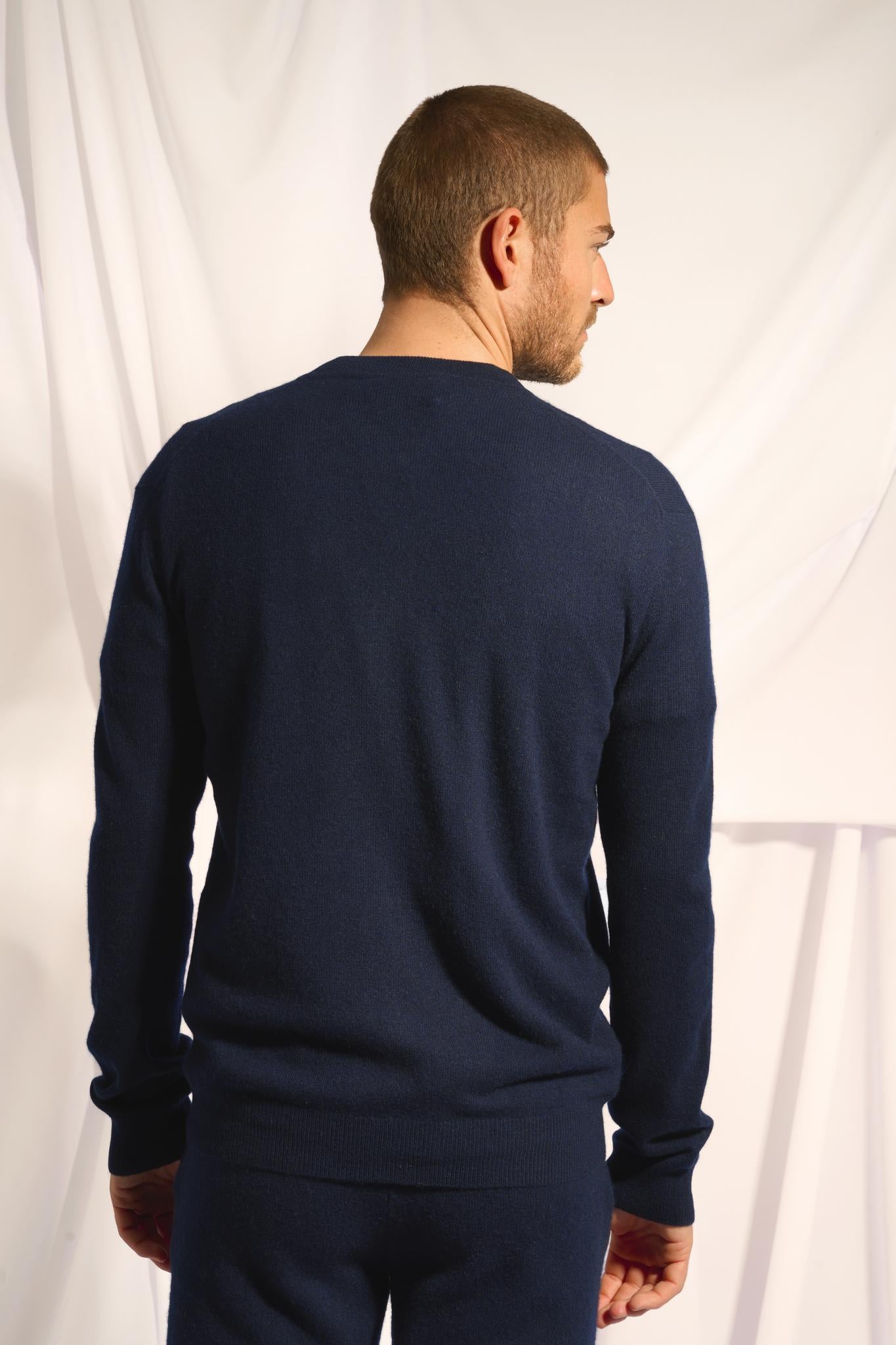 POLNOON gilet col mao navy