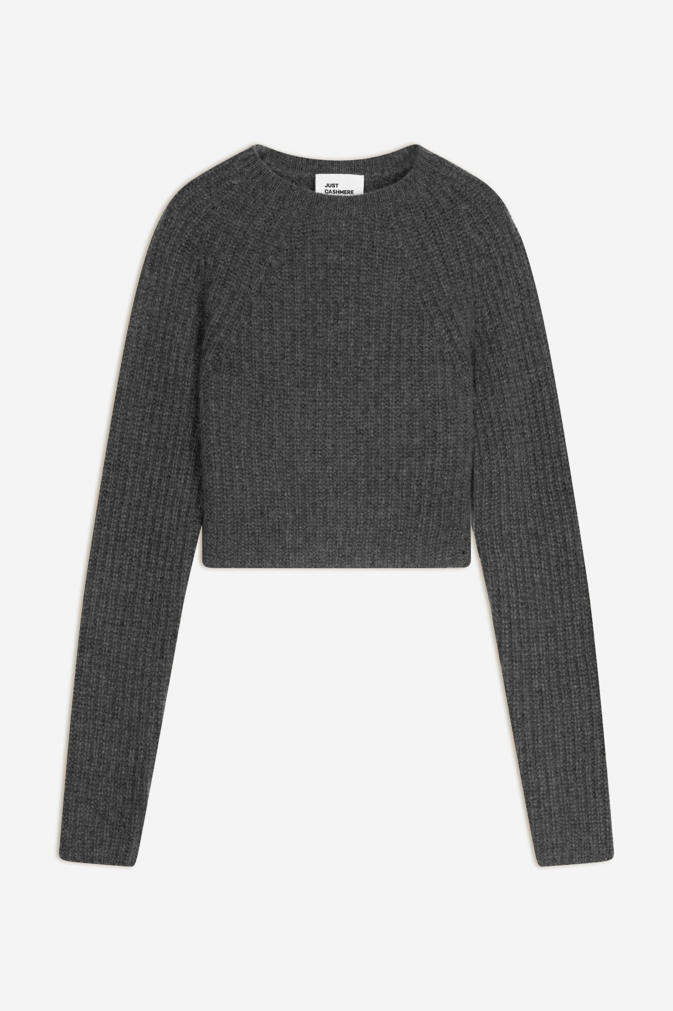 pucallpa pull court col rond 8 fils anthracite chiné