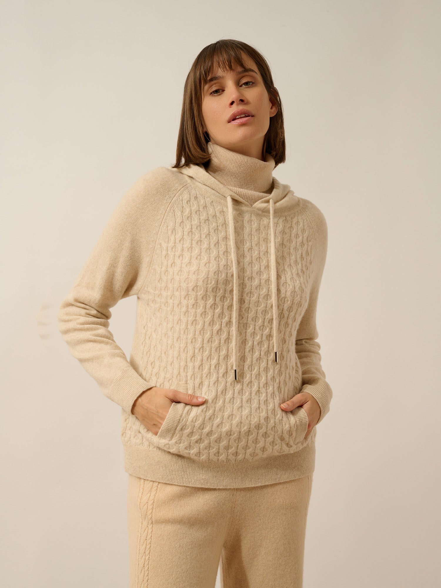 RAWA pull capuche avoine