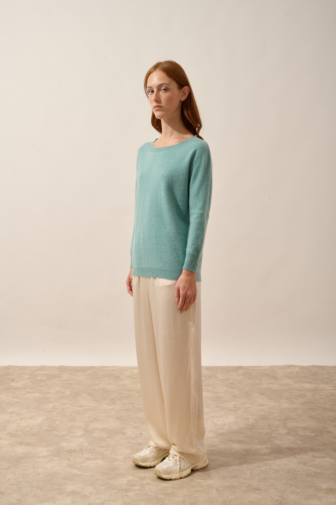 rebecca pull  vert chiné