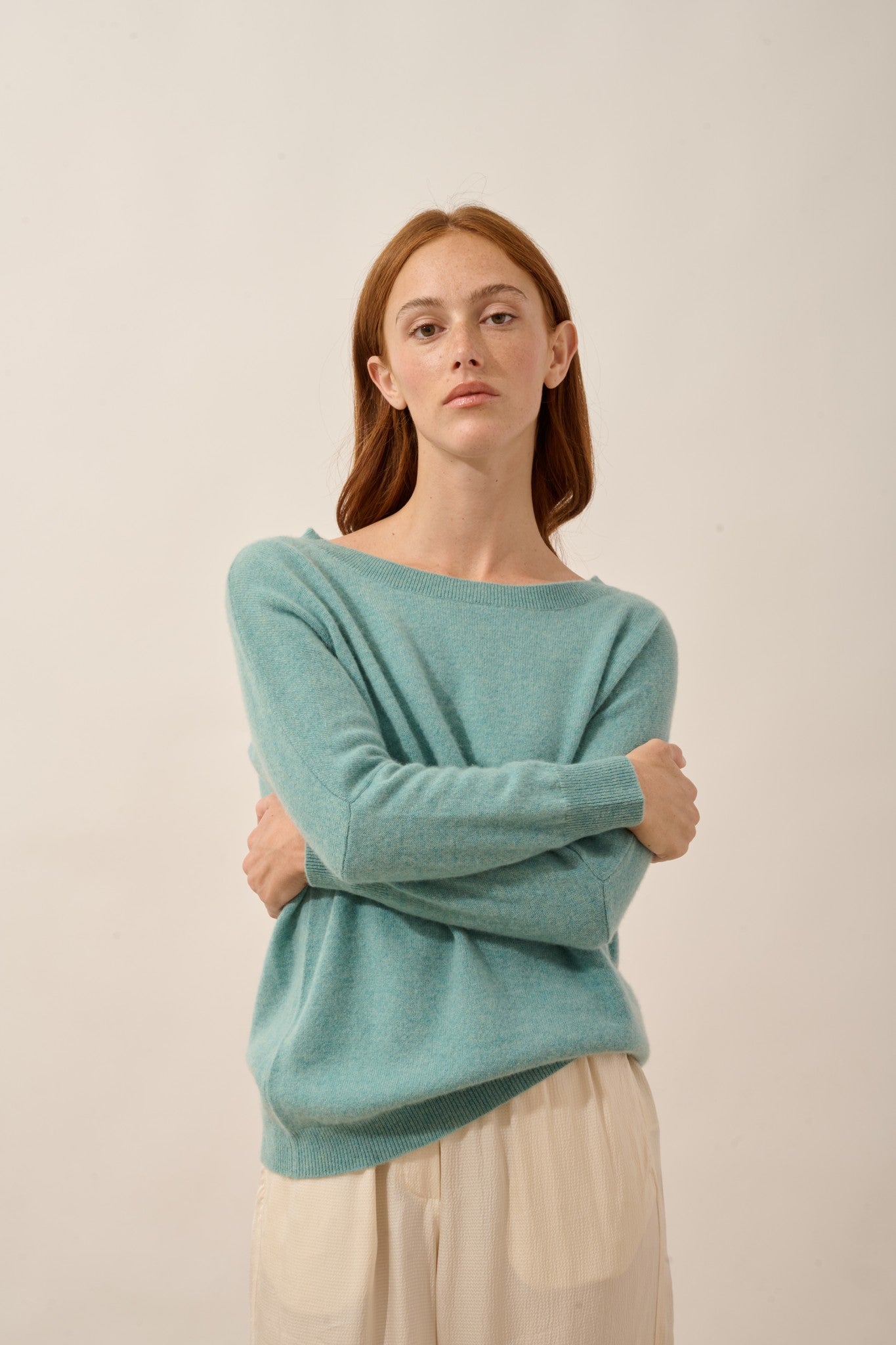 rebecca pull  vert chiné