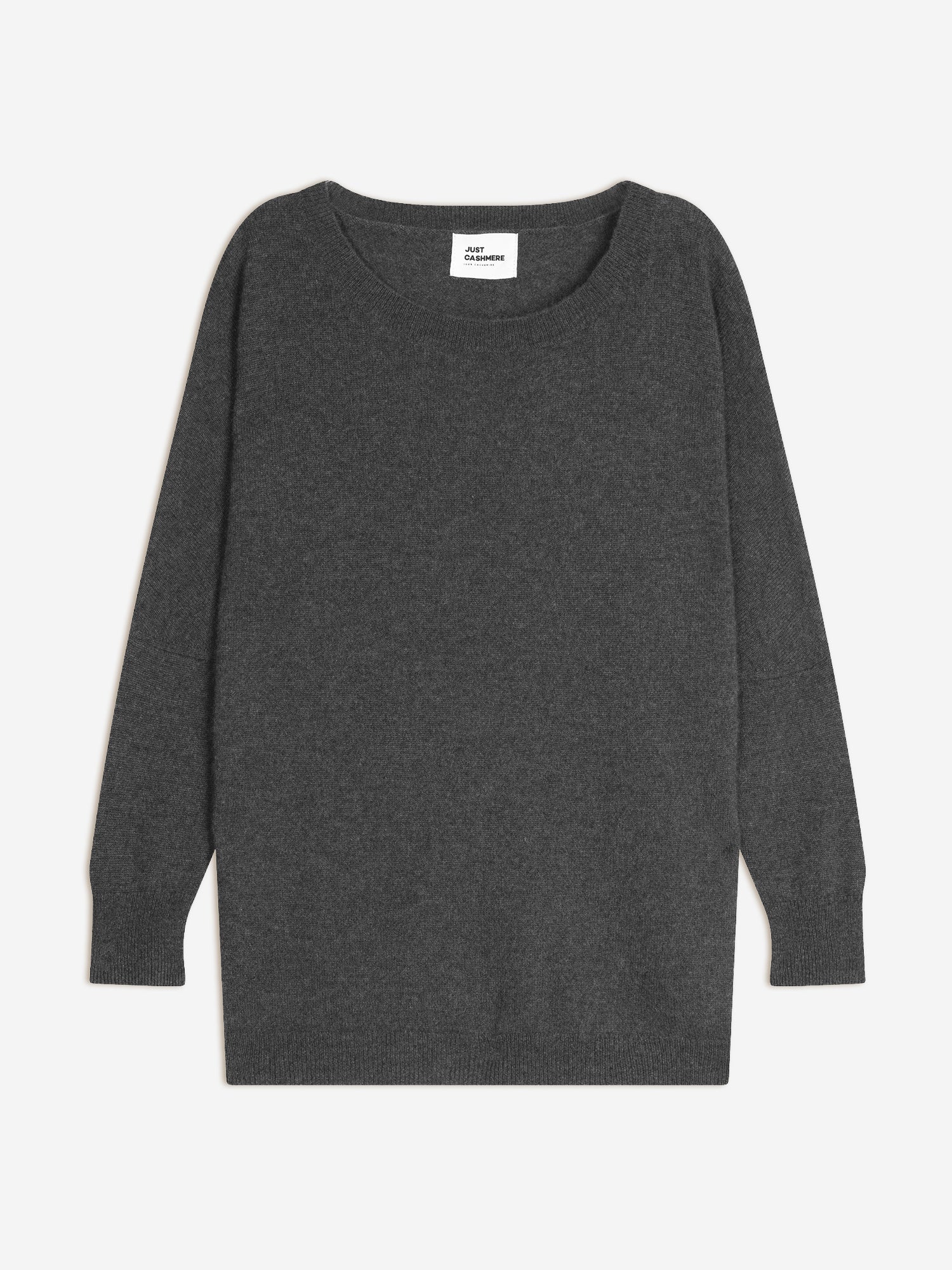 REBECCA round-neck sweater anthracite mottled