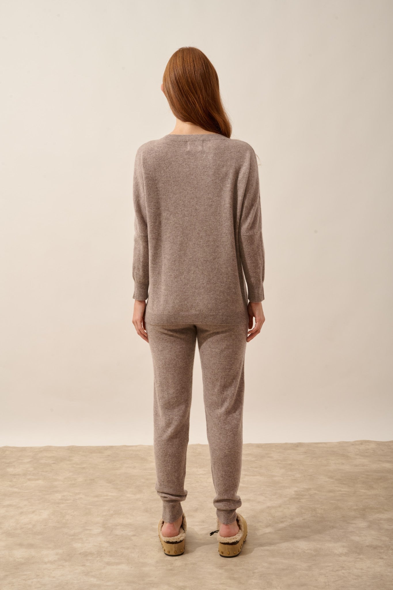 rebecca pull chauve souris caribou chiné 100% cachemire