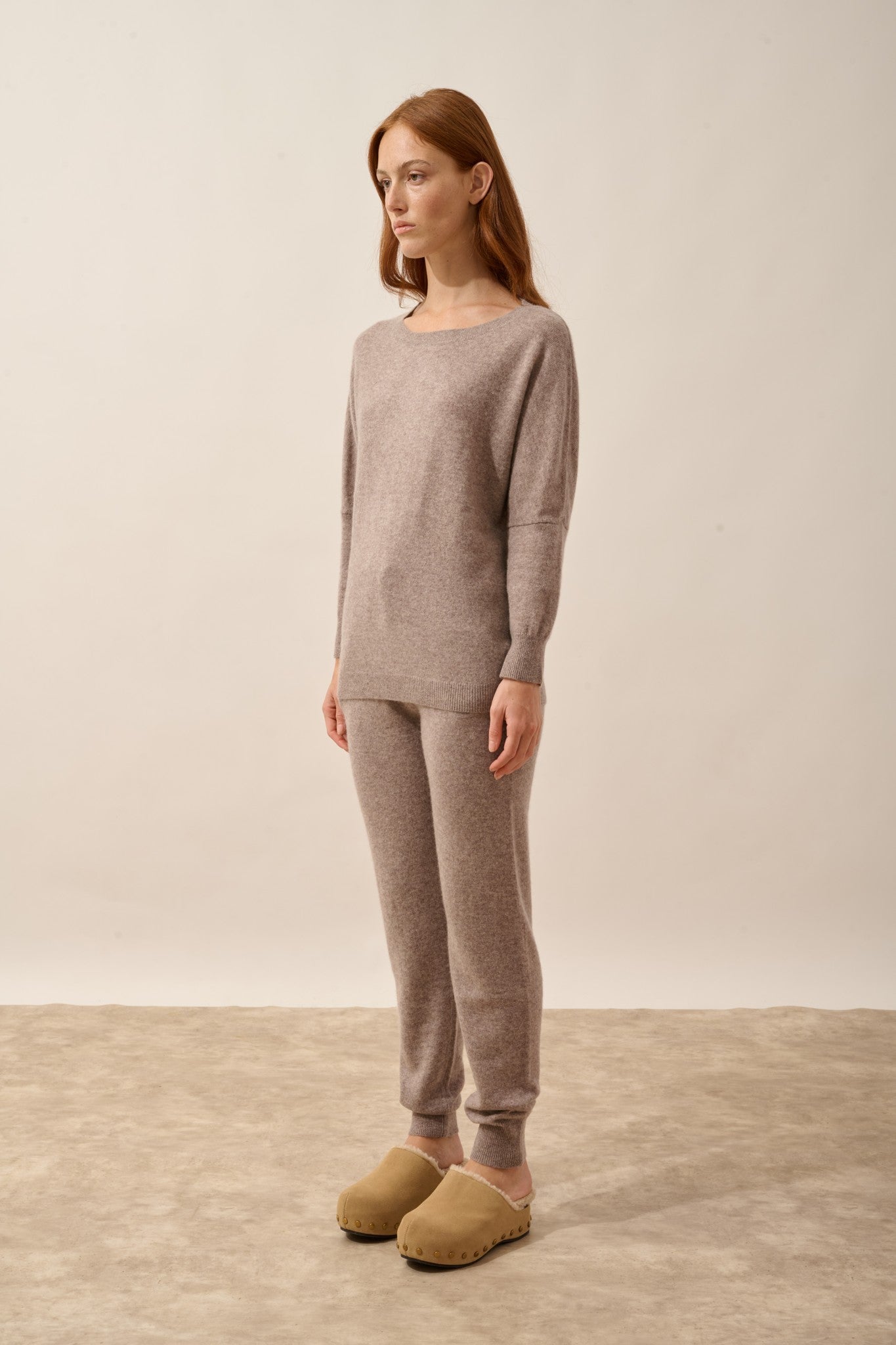 rebecca pull chauve souris caribou chiné 100% cachemire