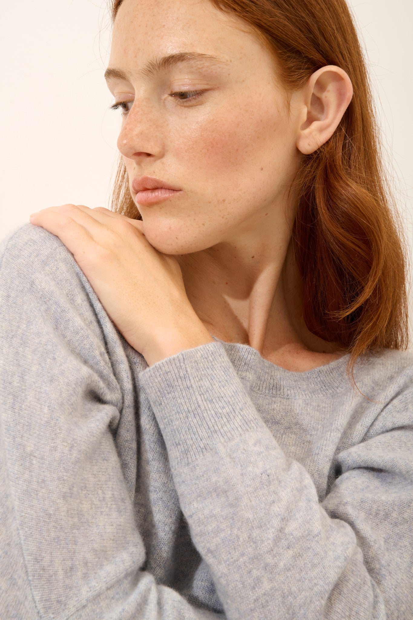 rebecca pull chauve souris horizon chiné 100% cachemire