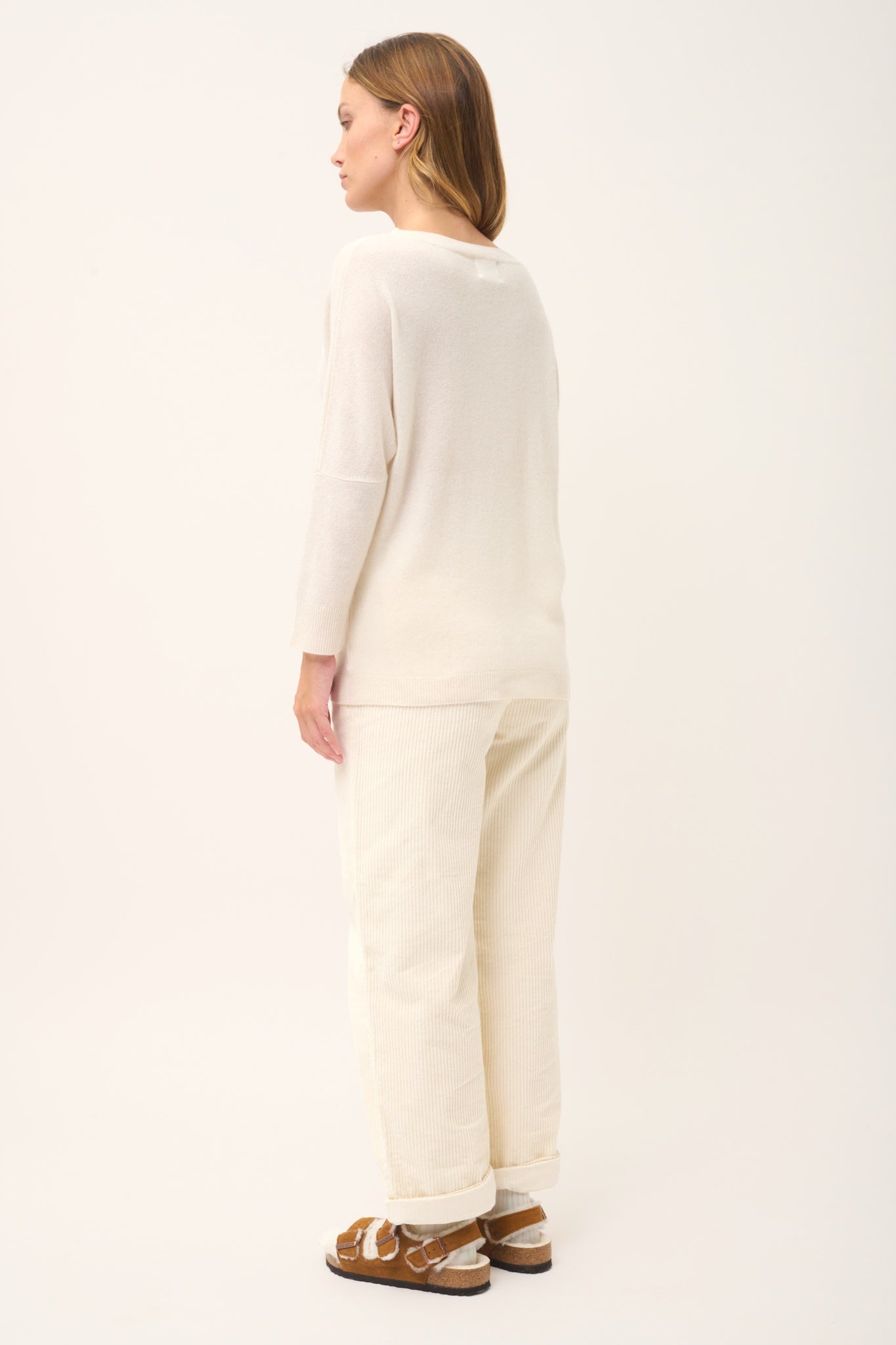 REBECCA round-neck sweater ivory