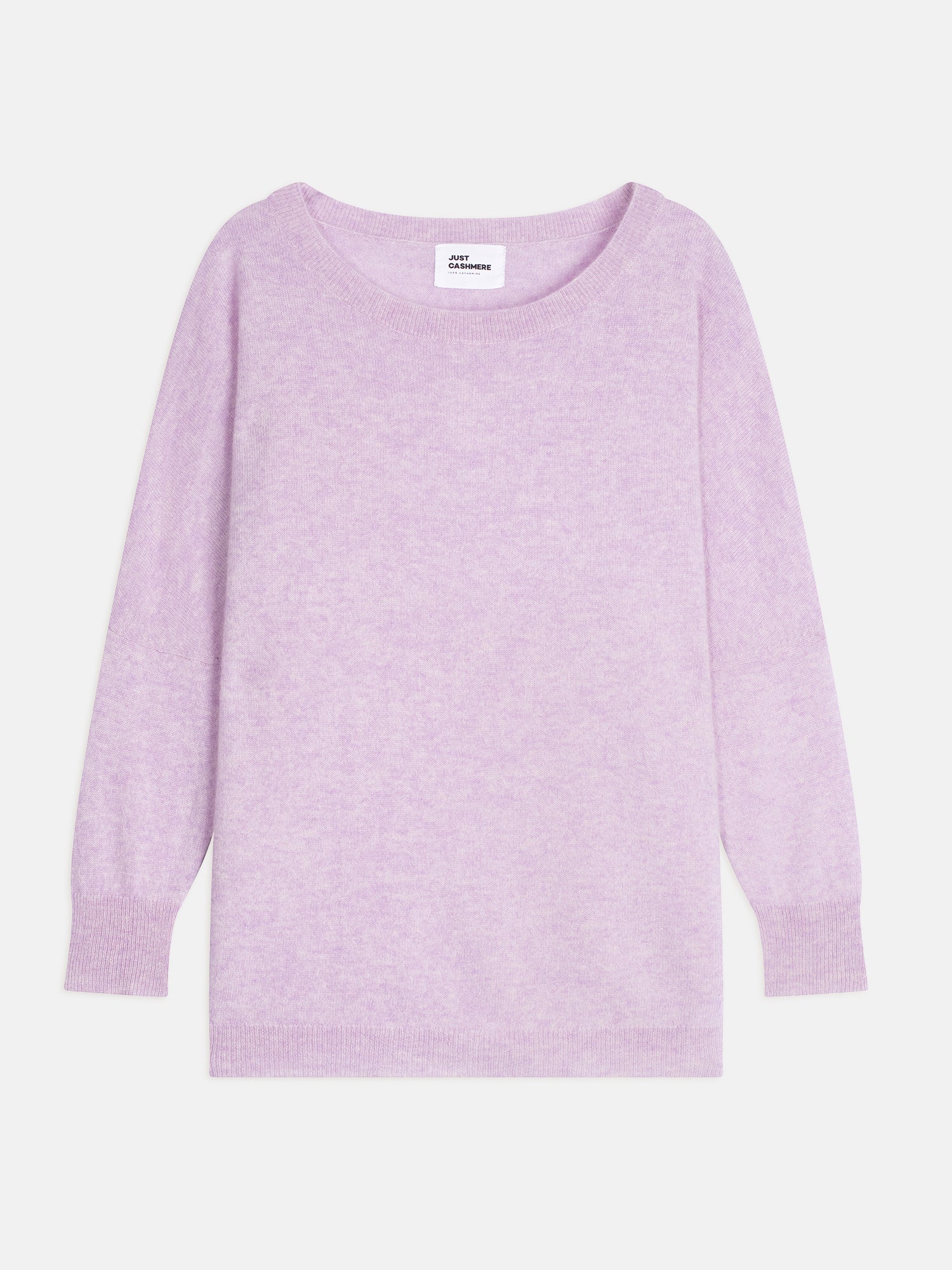 REBECCA mauve mottled round-neck sweater