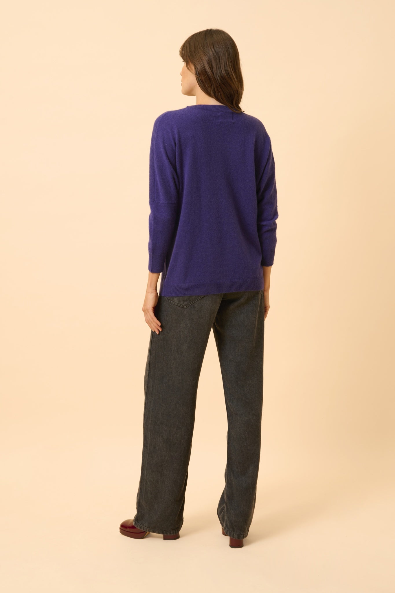 REBECCA round-neck sweater purple