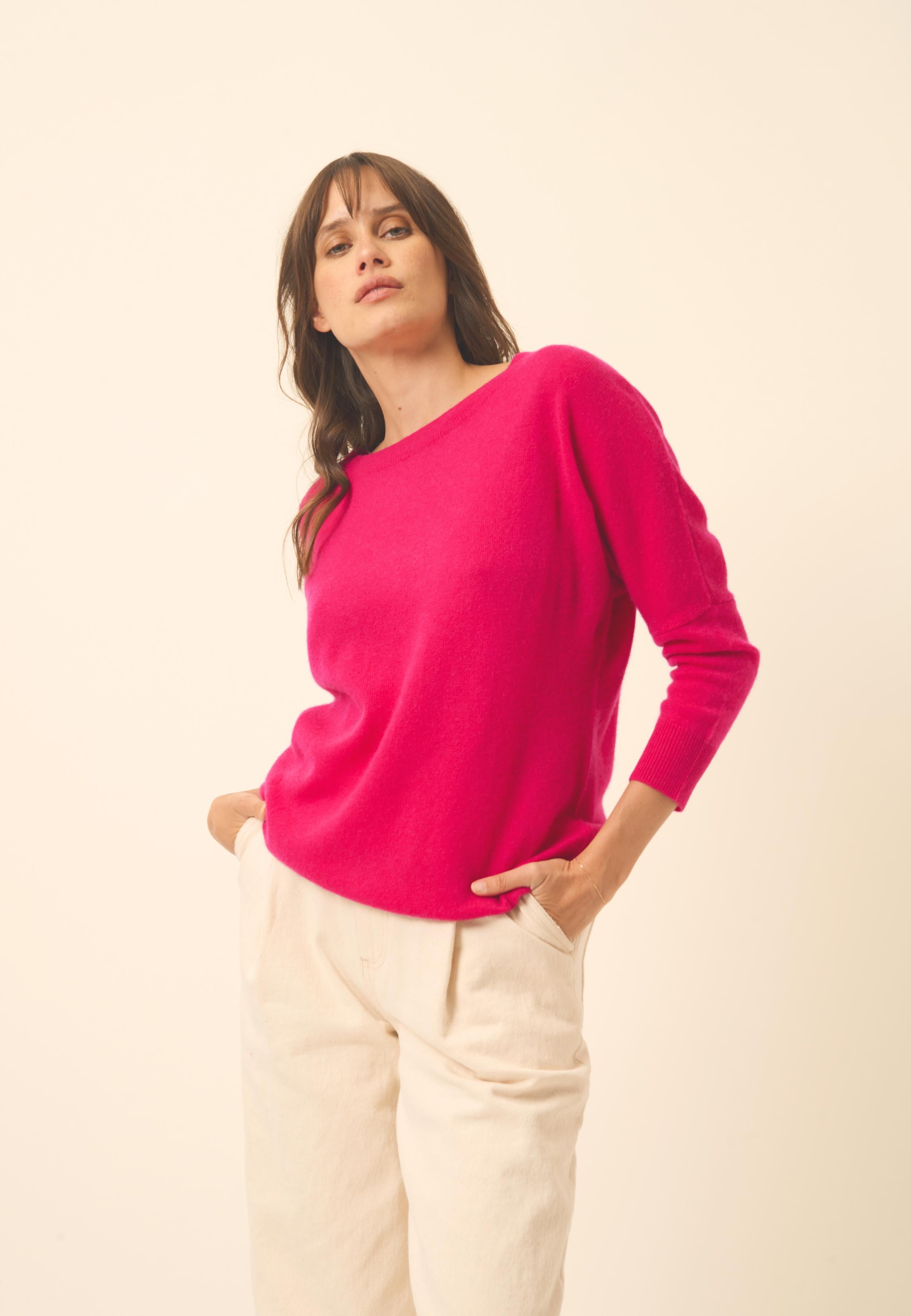 REBECCA fuchsia sweater