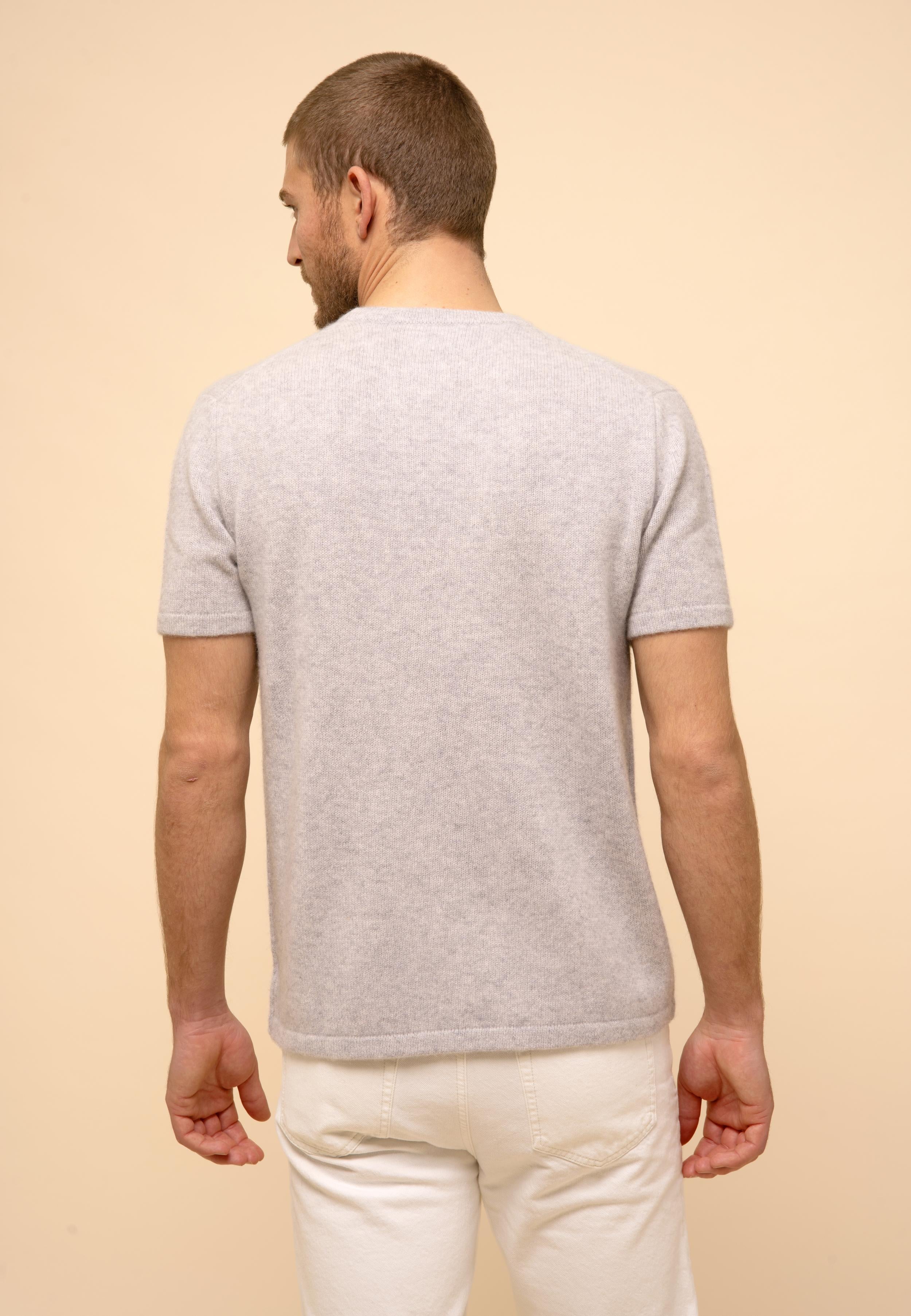 REBEKA t-shirt col rond gris clair chiné