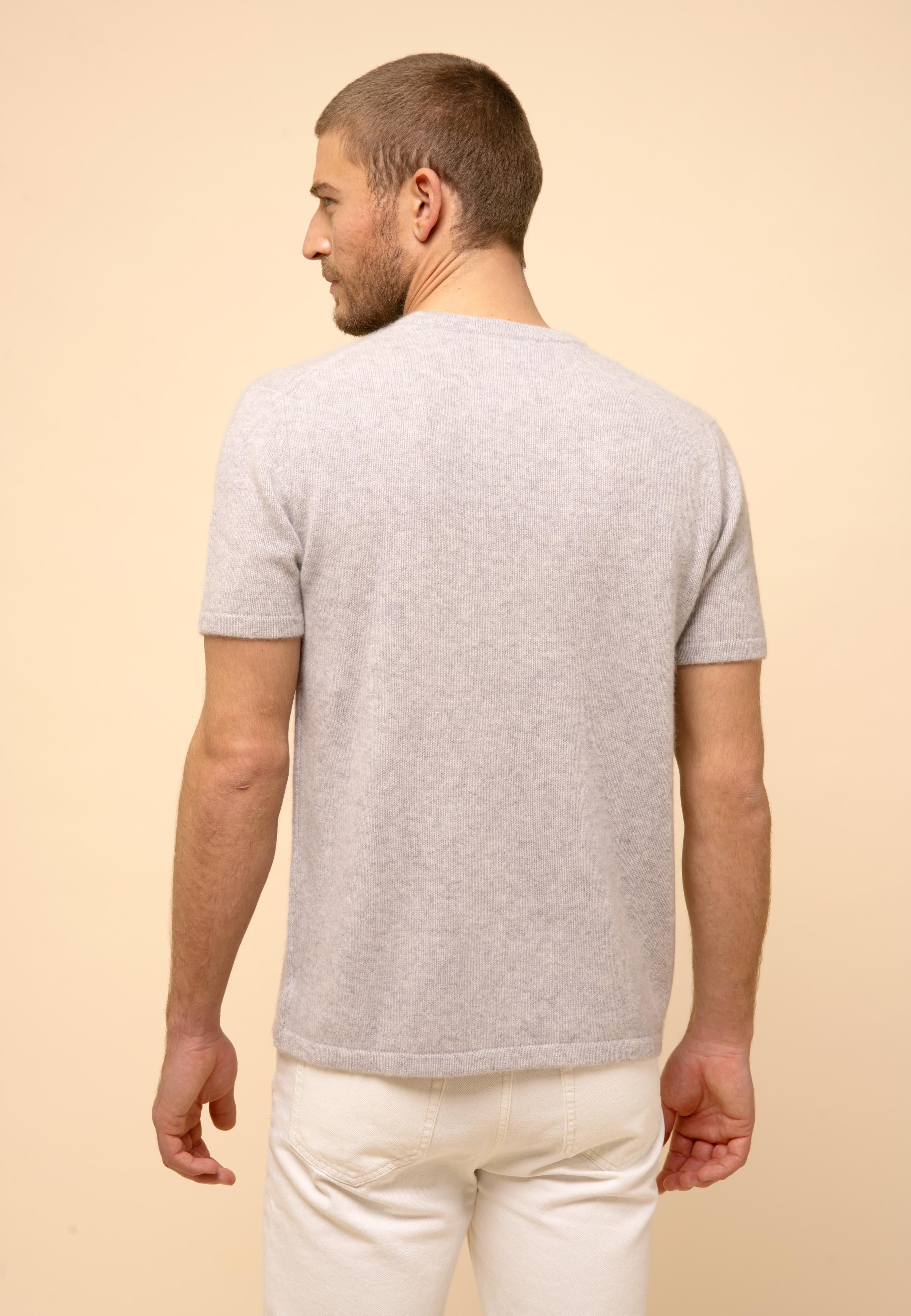 REBEKA t-shirt col rond gris clair chiné