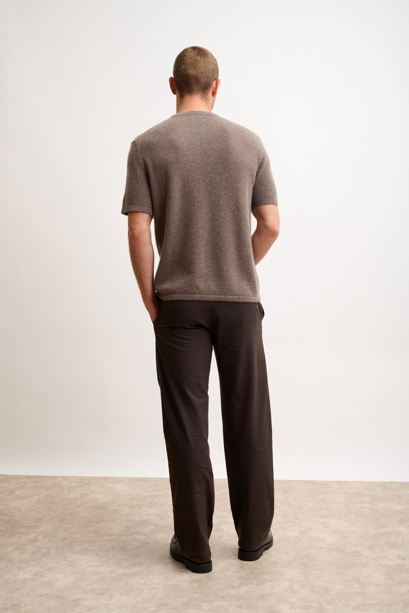 rebeka t-shirt col rond taupe chiné