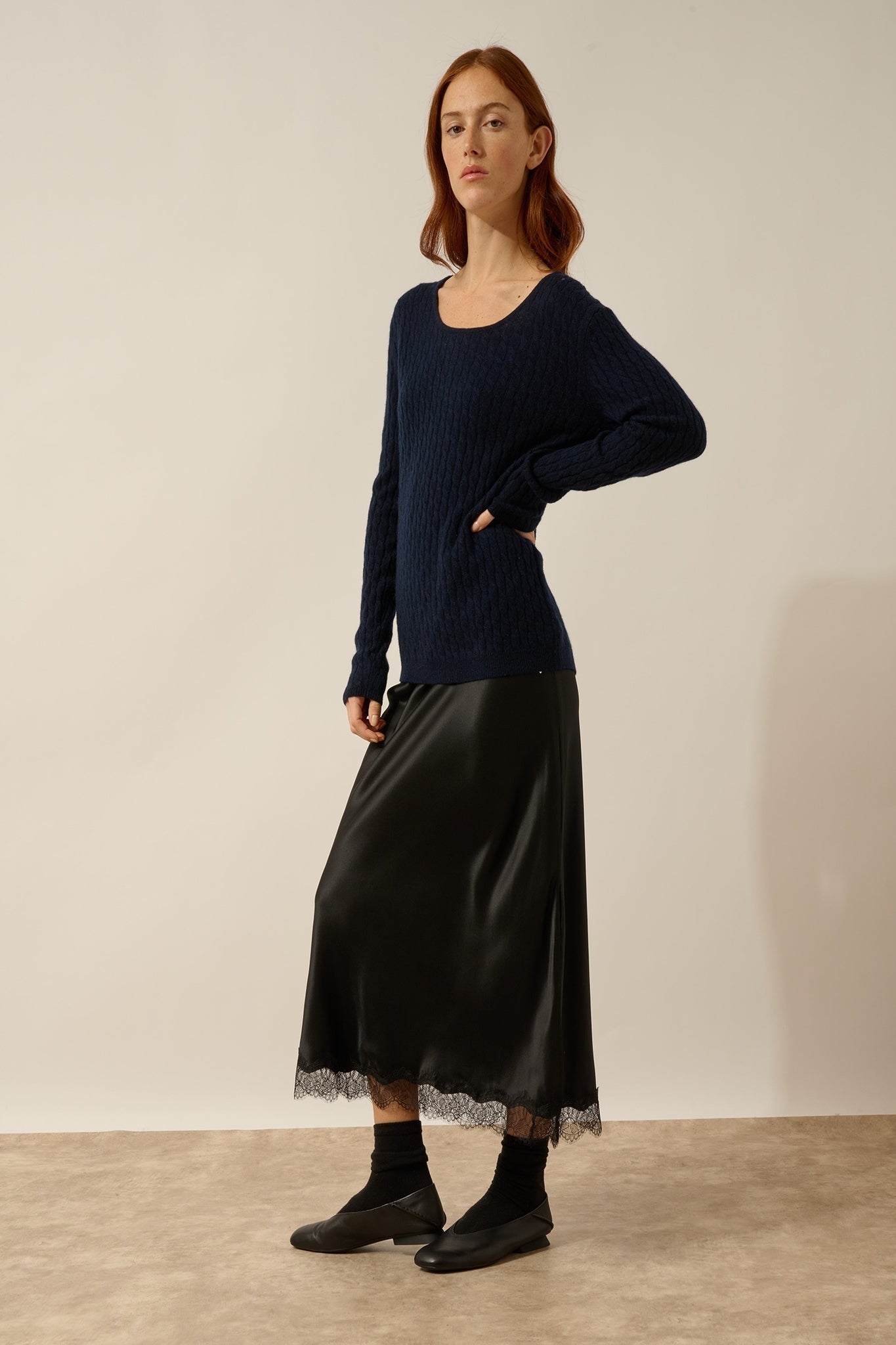 RELINA pull col bateau navy