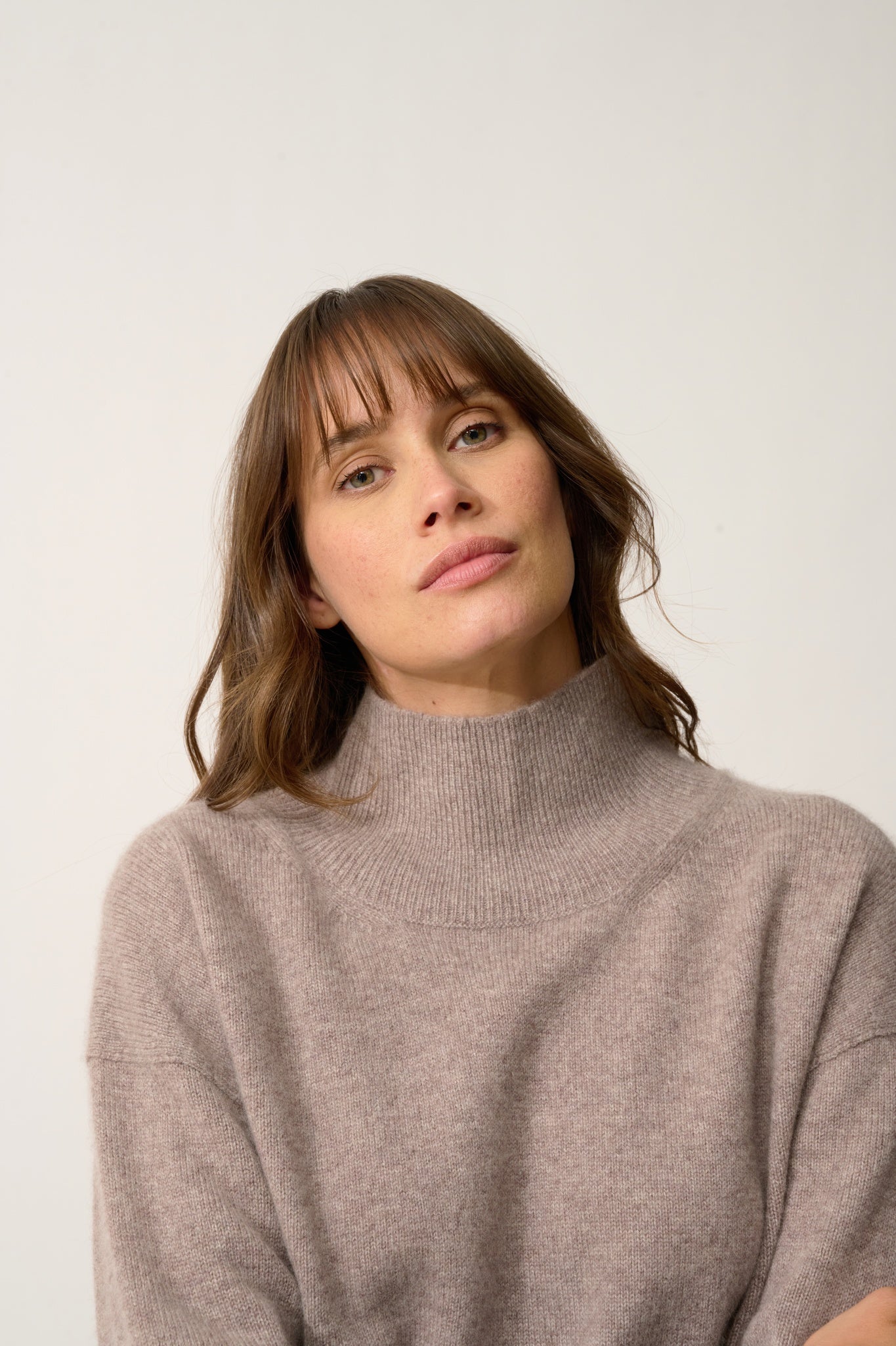 ROMY pull col montant caribou chiné