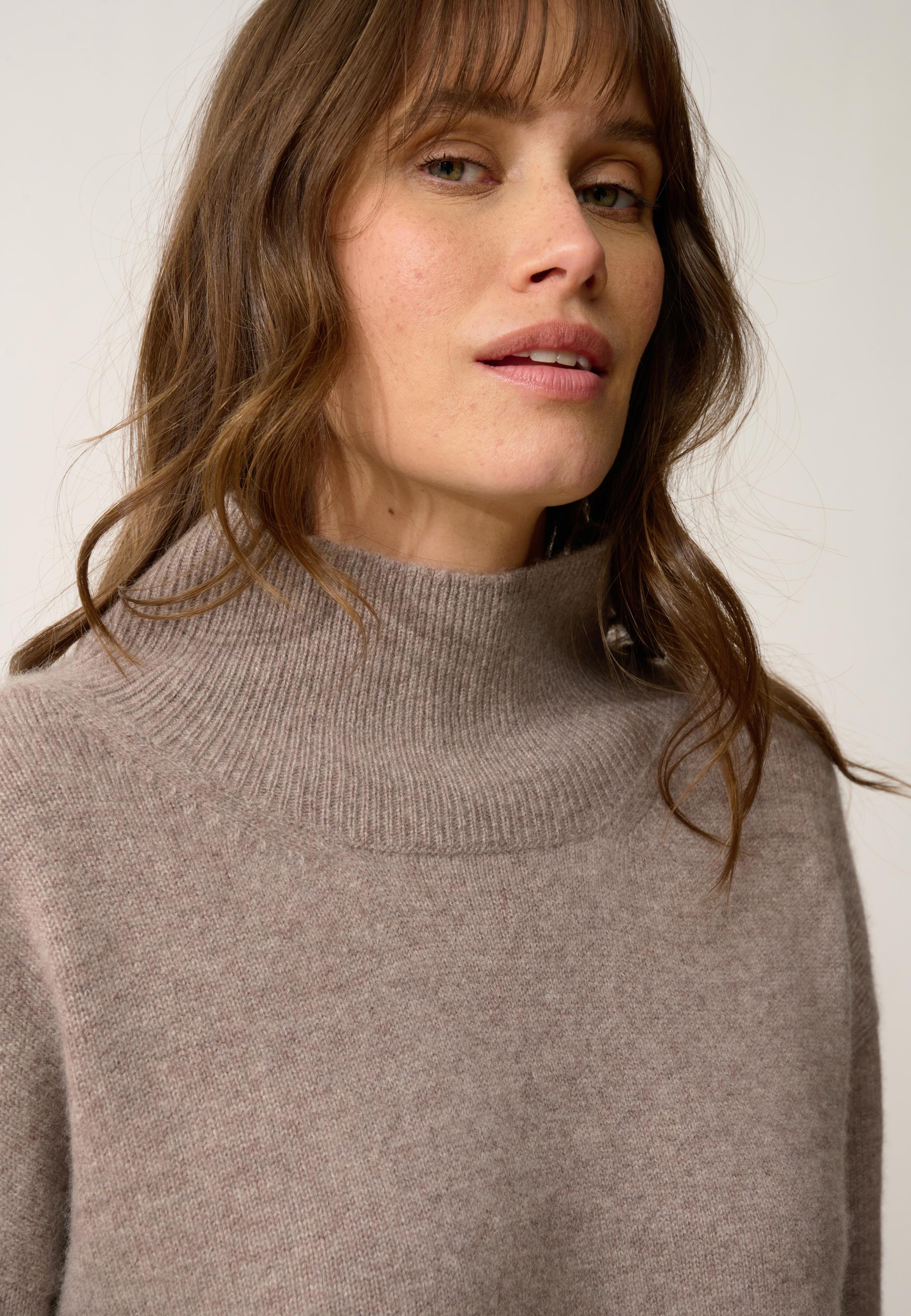ROMY pull col montant caribou chiné