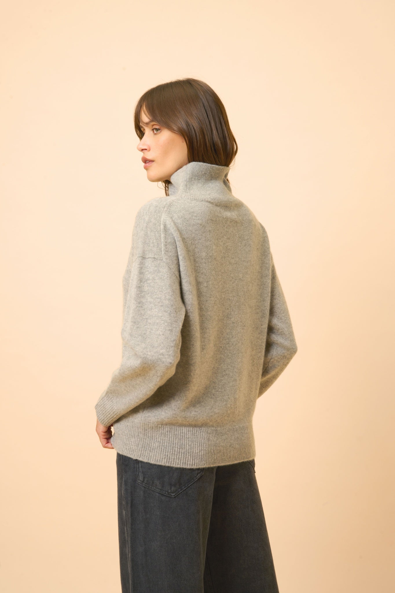 ROMY pull col montant nuage chiné