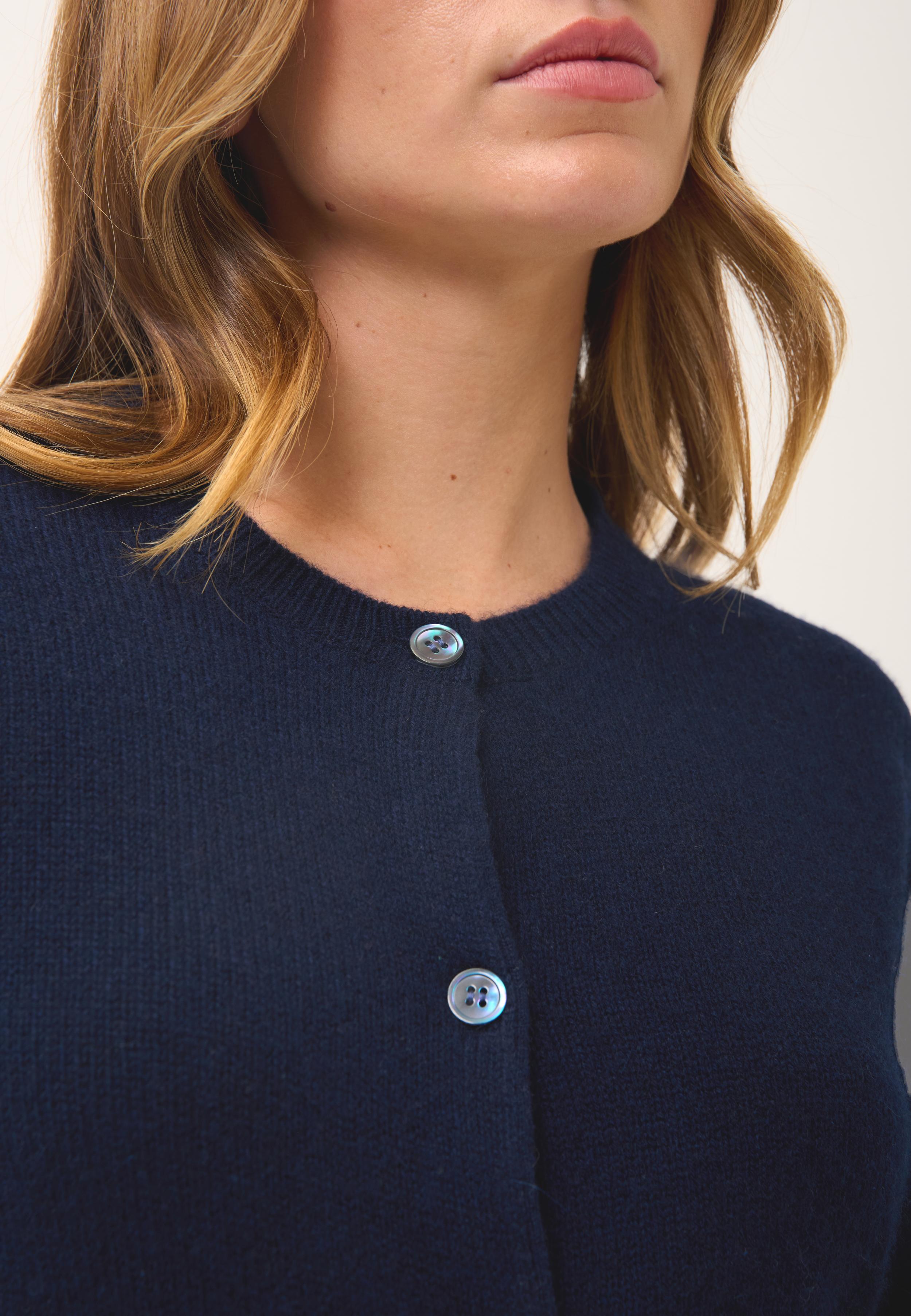ROSE cardigan col rond navy