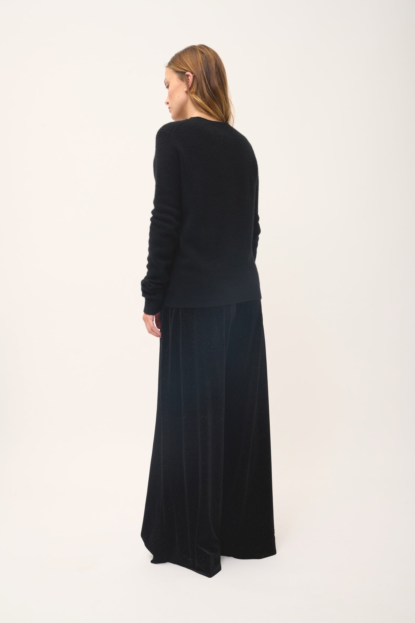 ROSE cardigan col rond noir