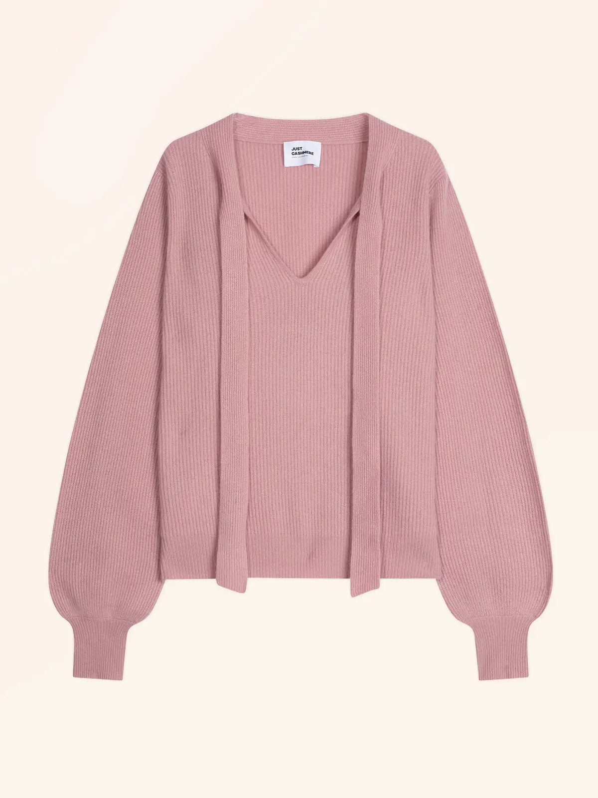NOTY Pull Col Lavallière Bois de Rose