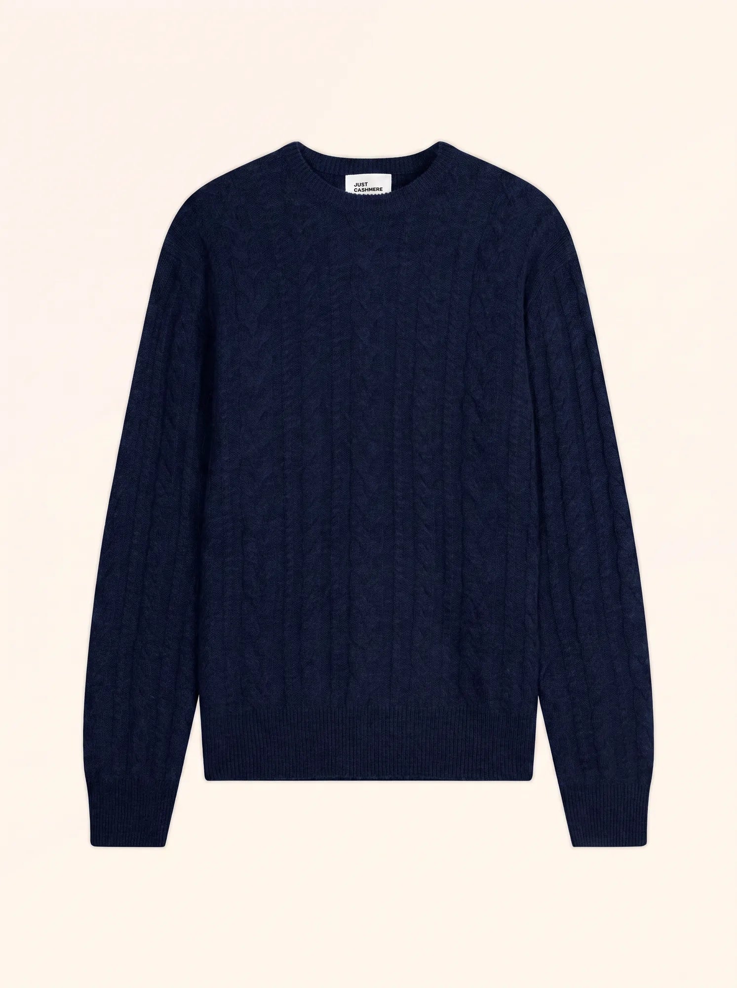 APOLLO Pull Col Rond 4 Fils Bleu Marine