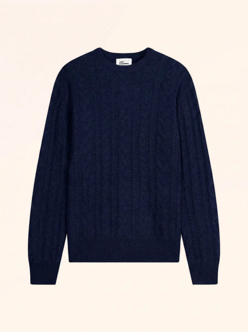 APOLLO Maglione Girocollo 4 Fili Blu Navy