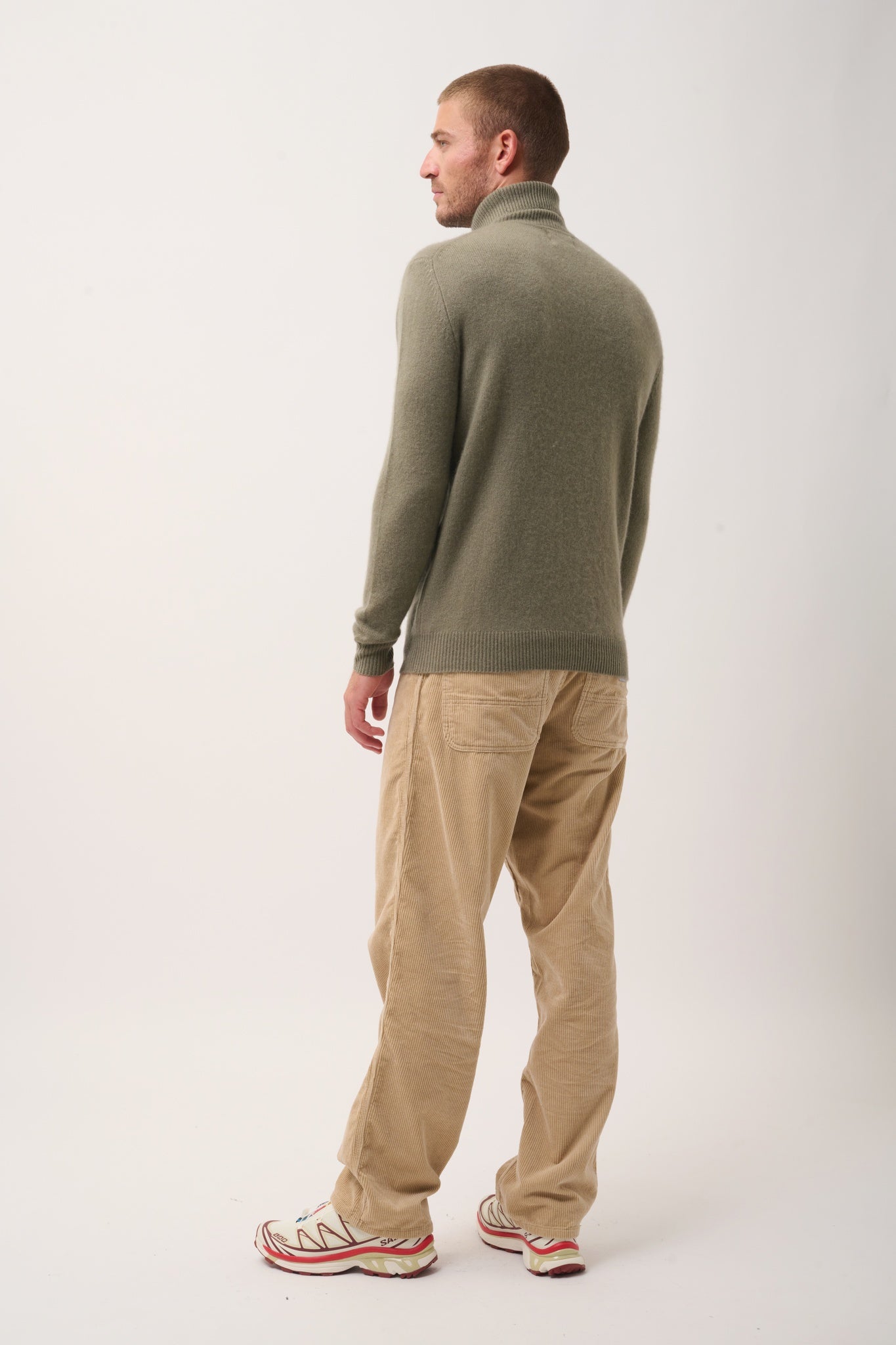 SACHA pull col roulé army