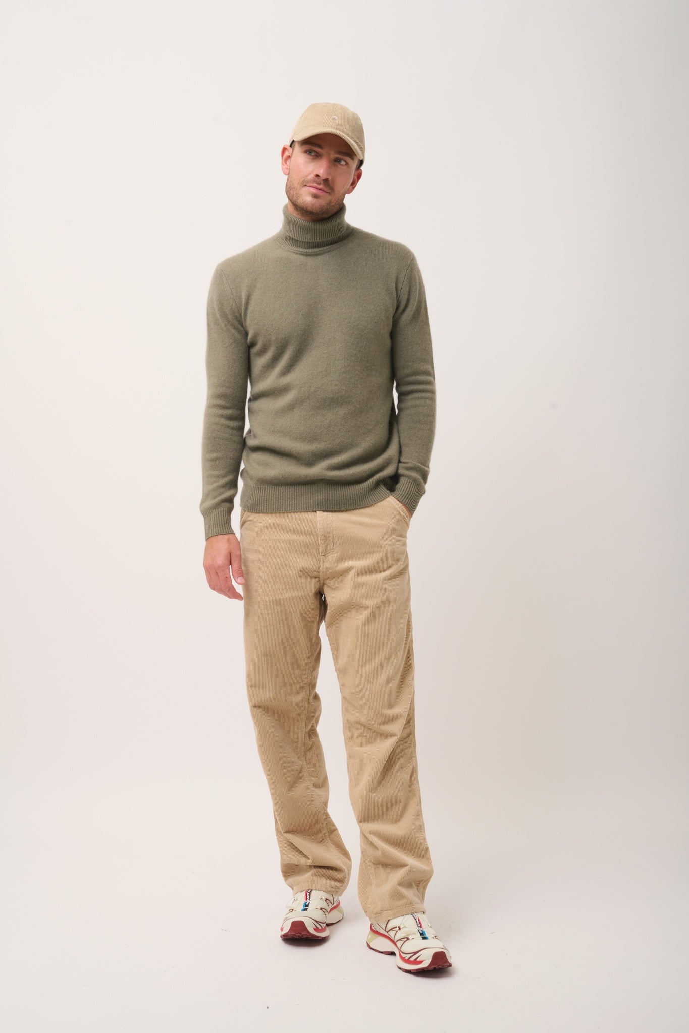 SACHA pull col roulé army