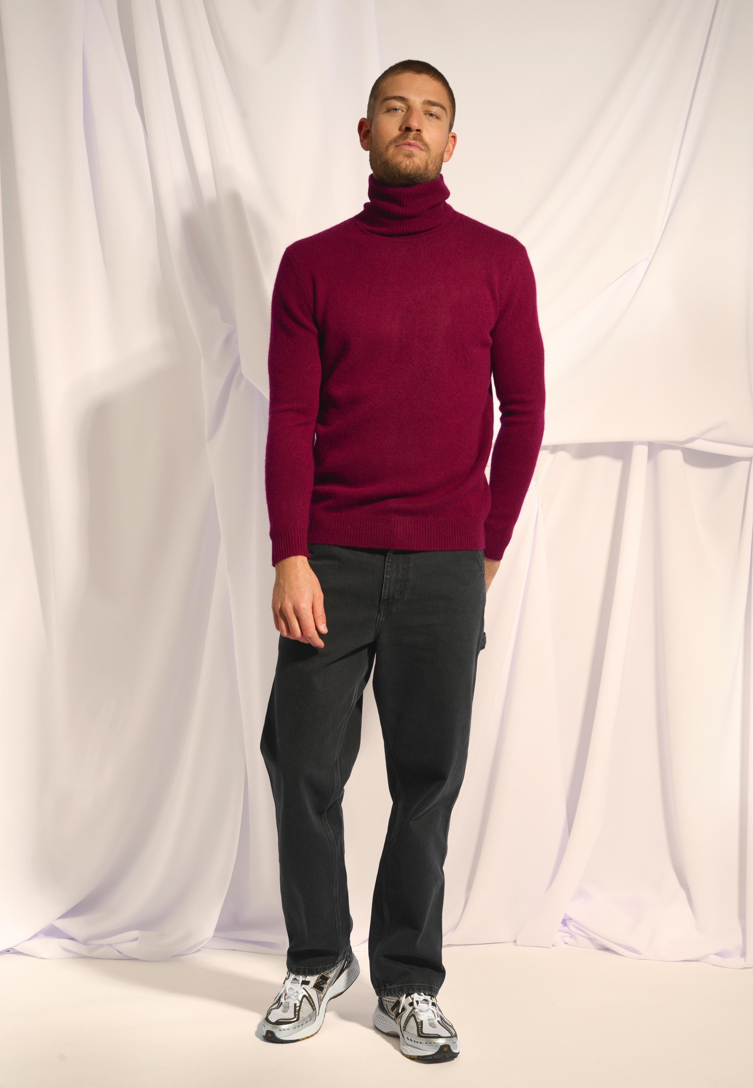 SACHA burgundy turtleneck sweater