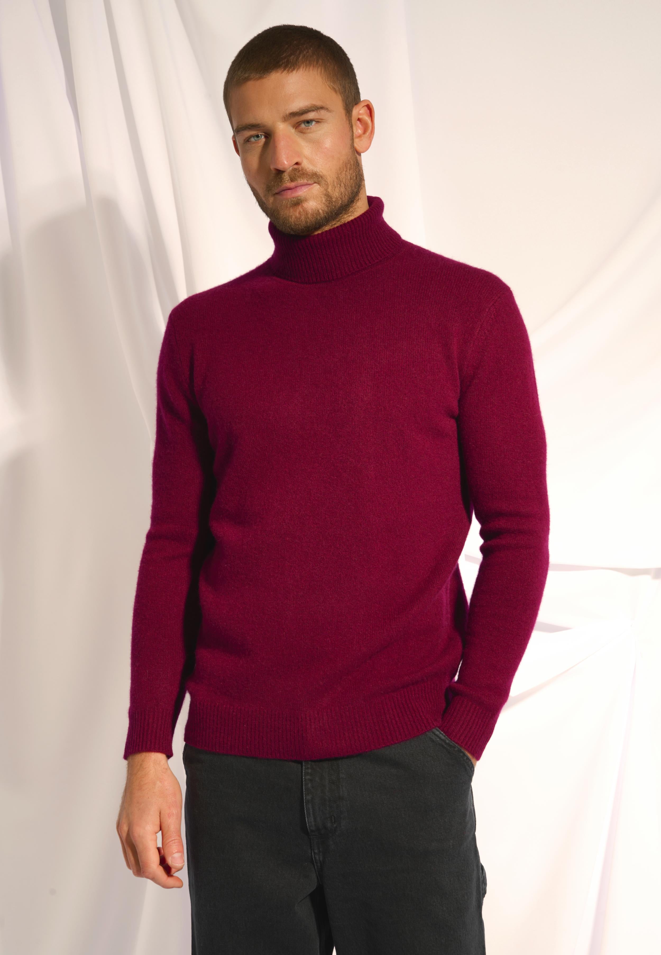 SACHA burgundy turtleneck sweater