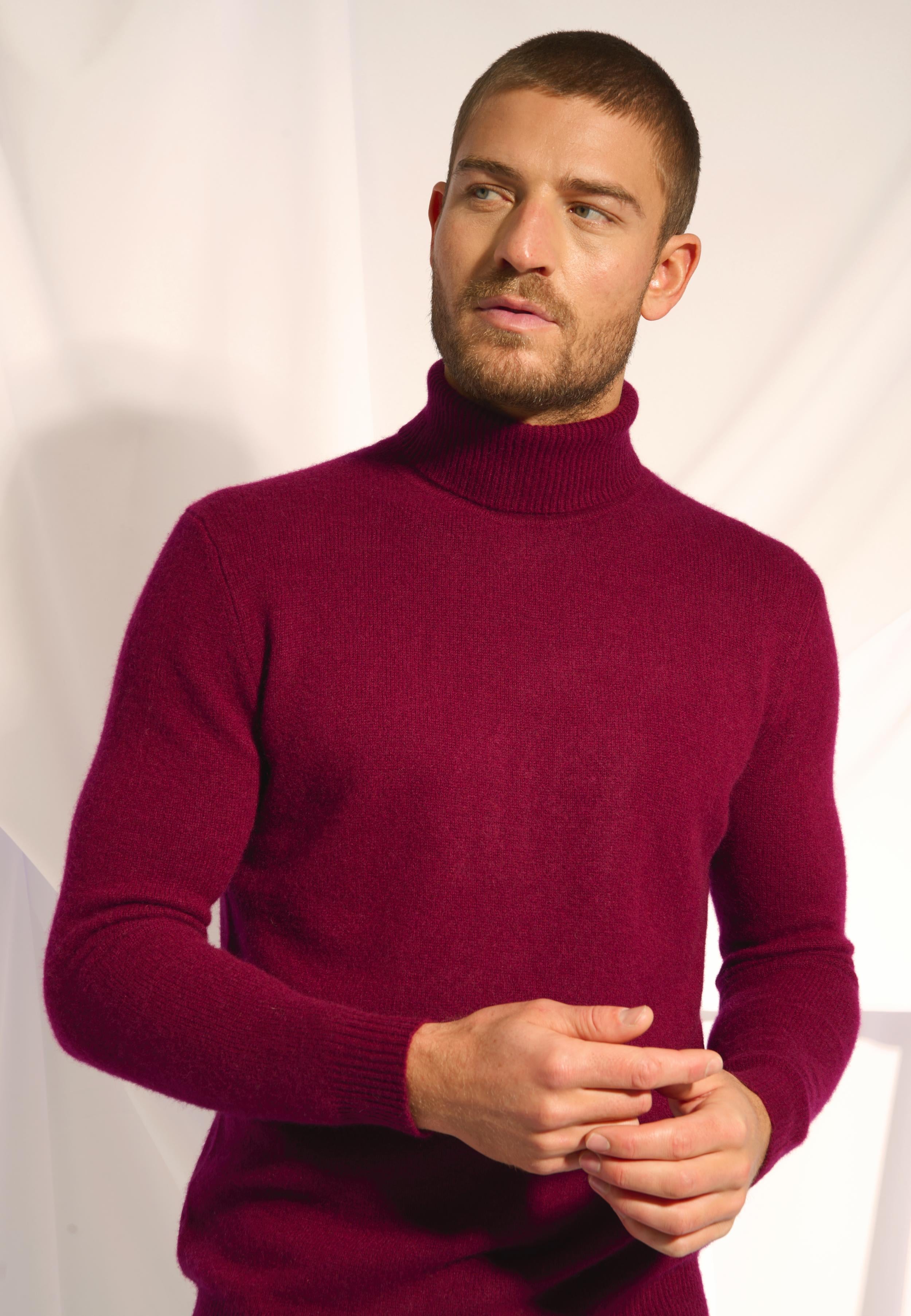 SACHA burgundy turtleneck sweater