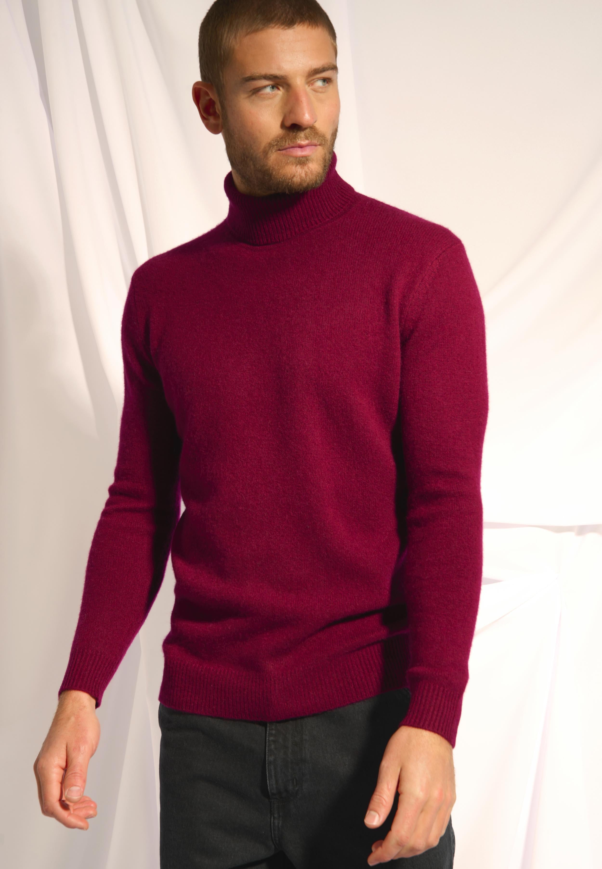 SACHA burgundy turtleneck sweater