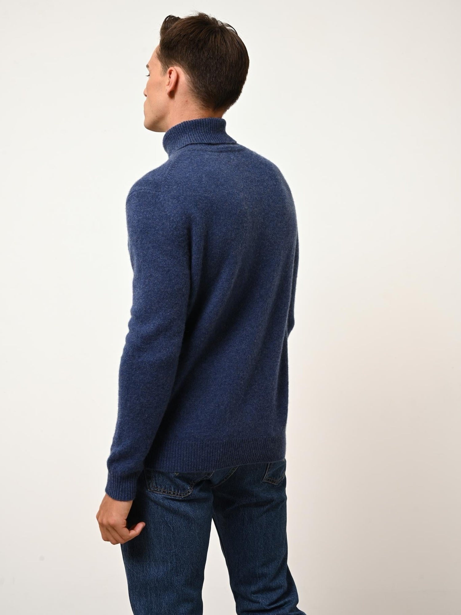 SACHA pull col roulé ocean chiné