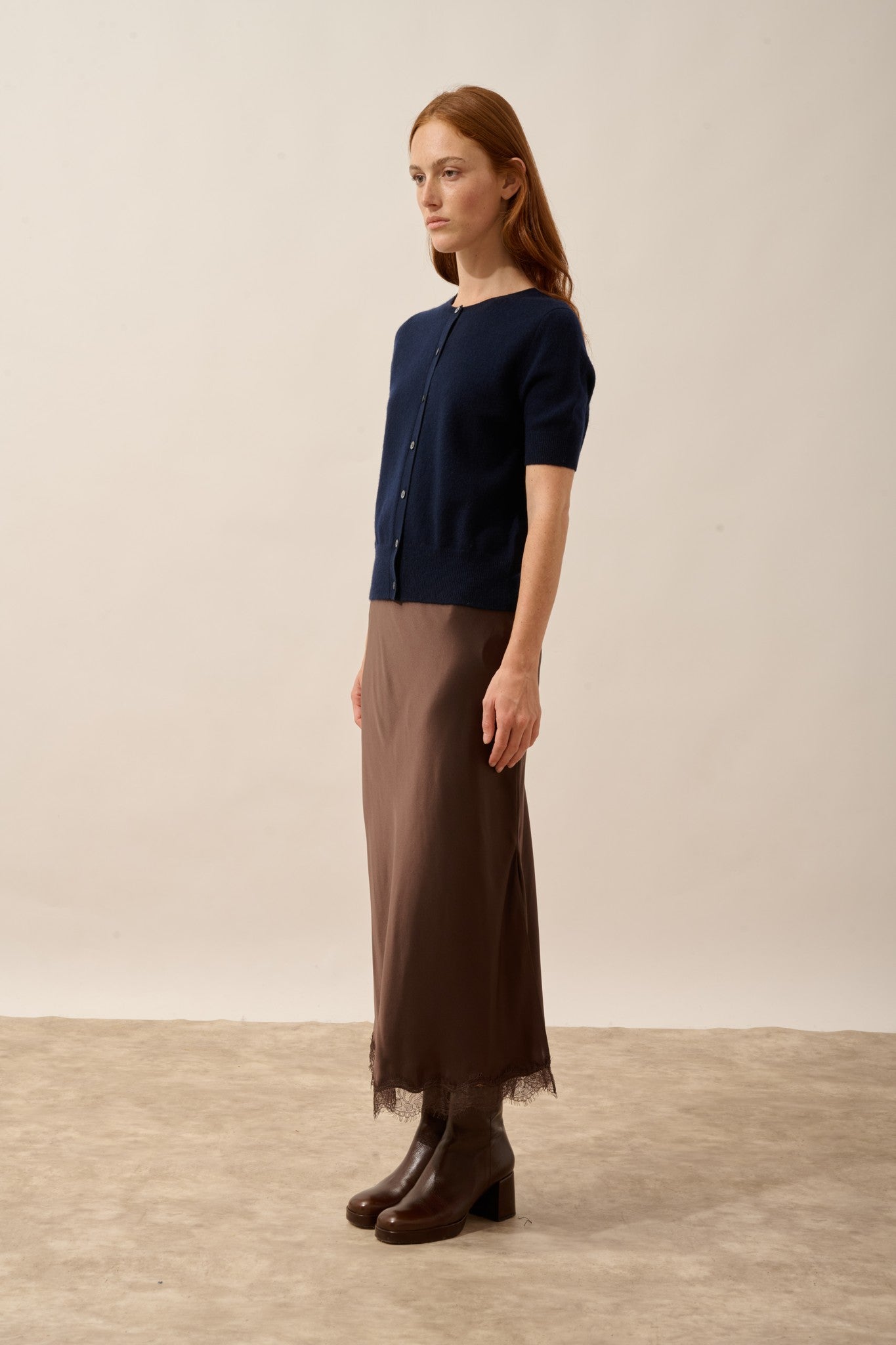 samuel cardigan col rond navy