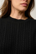 SARAH pull col rond noir