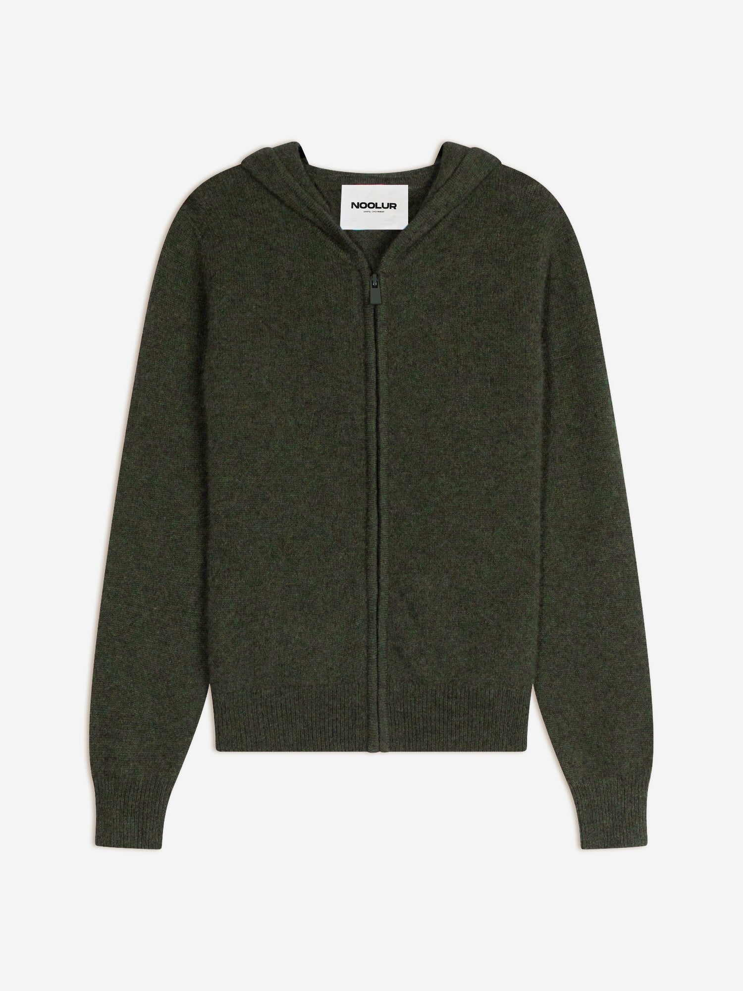 SELENGE gilet zippé capuche kaki chiné