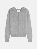 SELENGE gilet zippé capuche nuage chiné