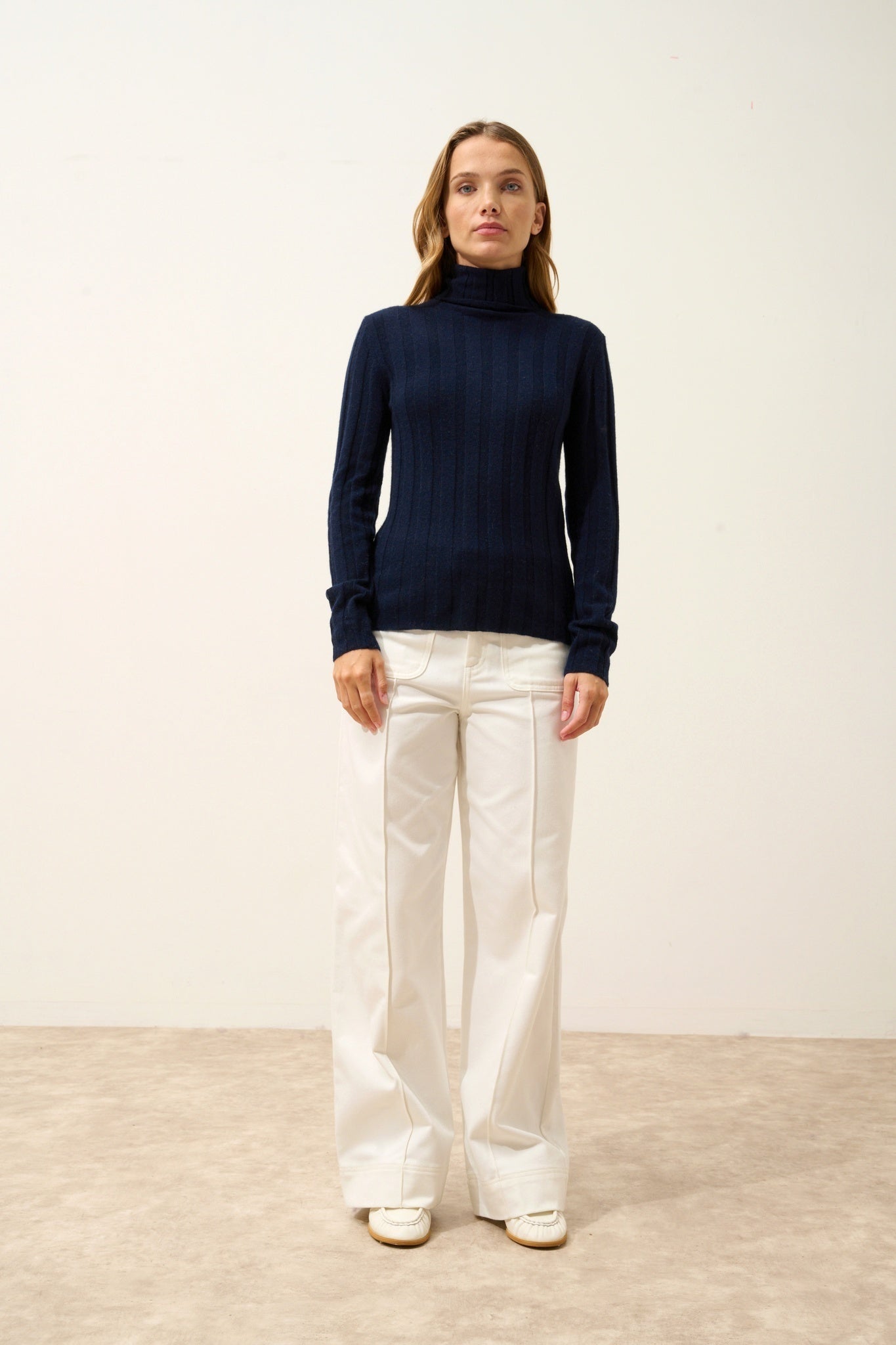 SERELITH pull col roulé navy