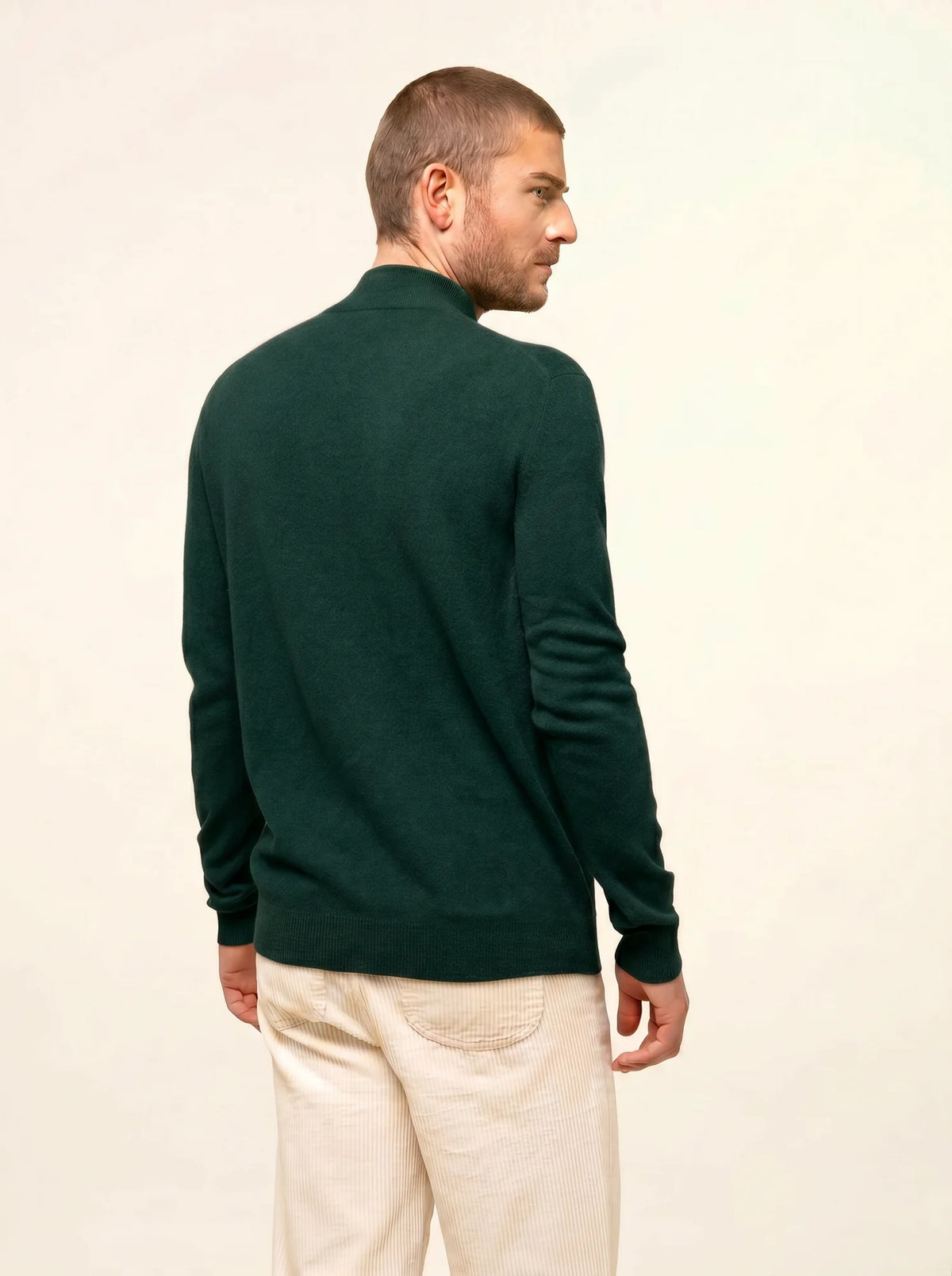 LILOU Gilet Zippé Col Montant Cyprès