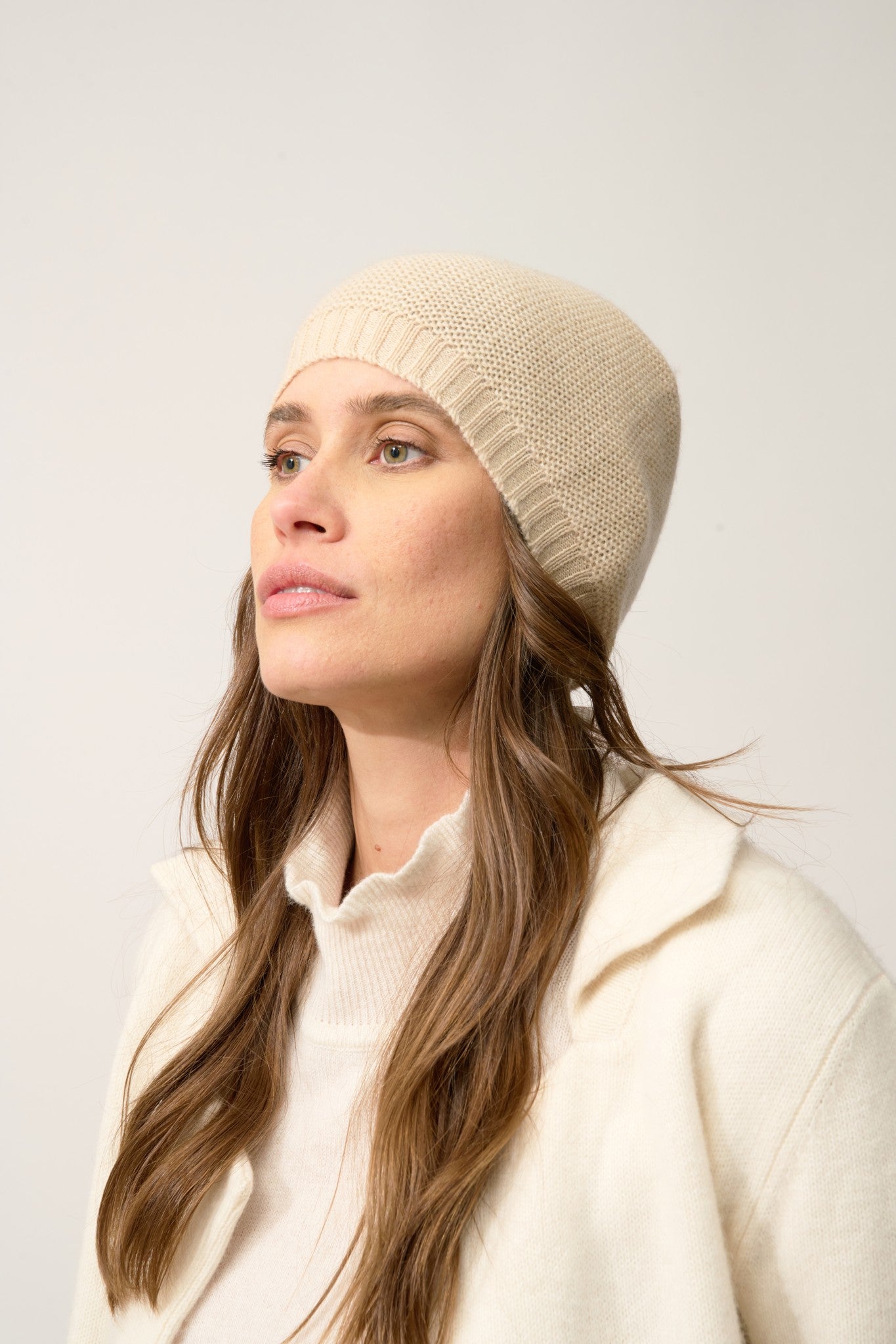 signy bonnet 4 fils sable 100% cachemire