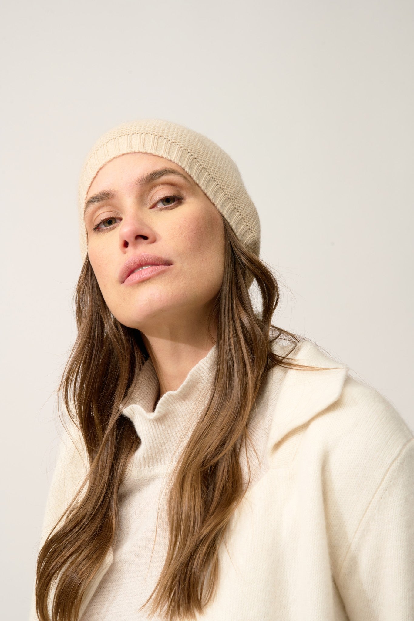 signy bonnet 4 fils sable 100% cachemire