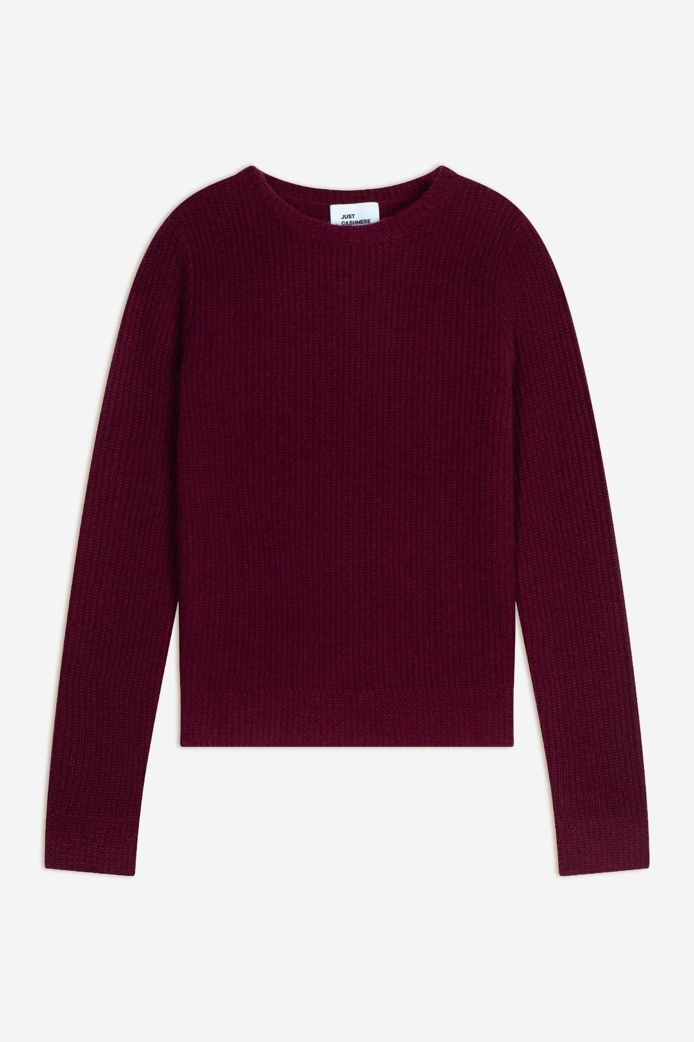 SIGRUN burgundy 4-ply round neck sweater