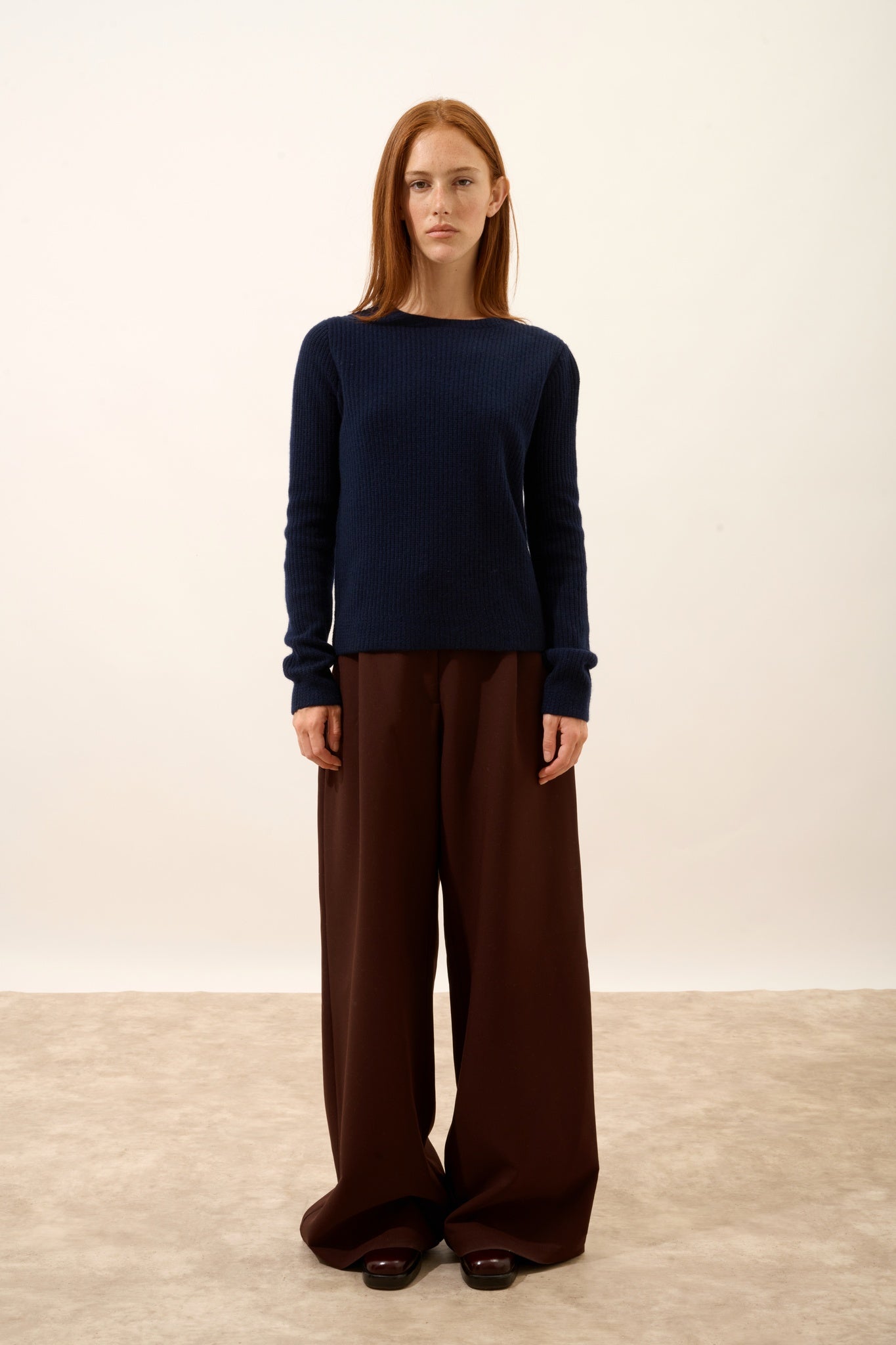 SIGRUN pull col rond navy