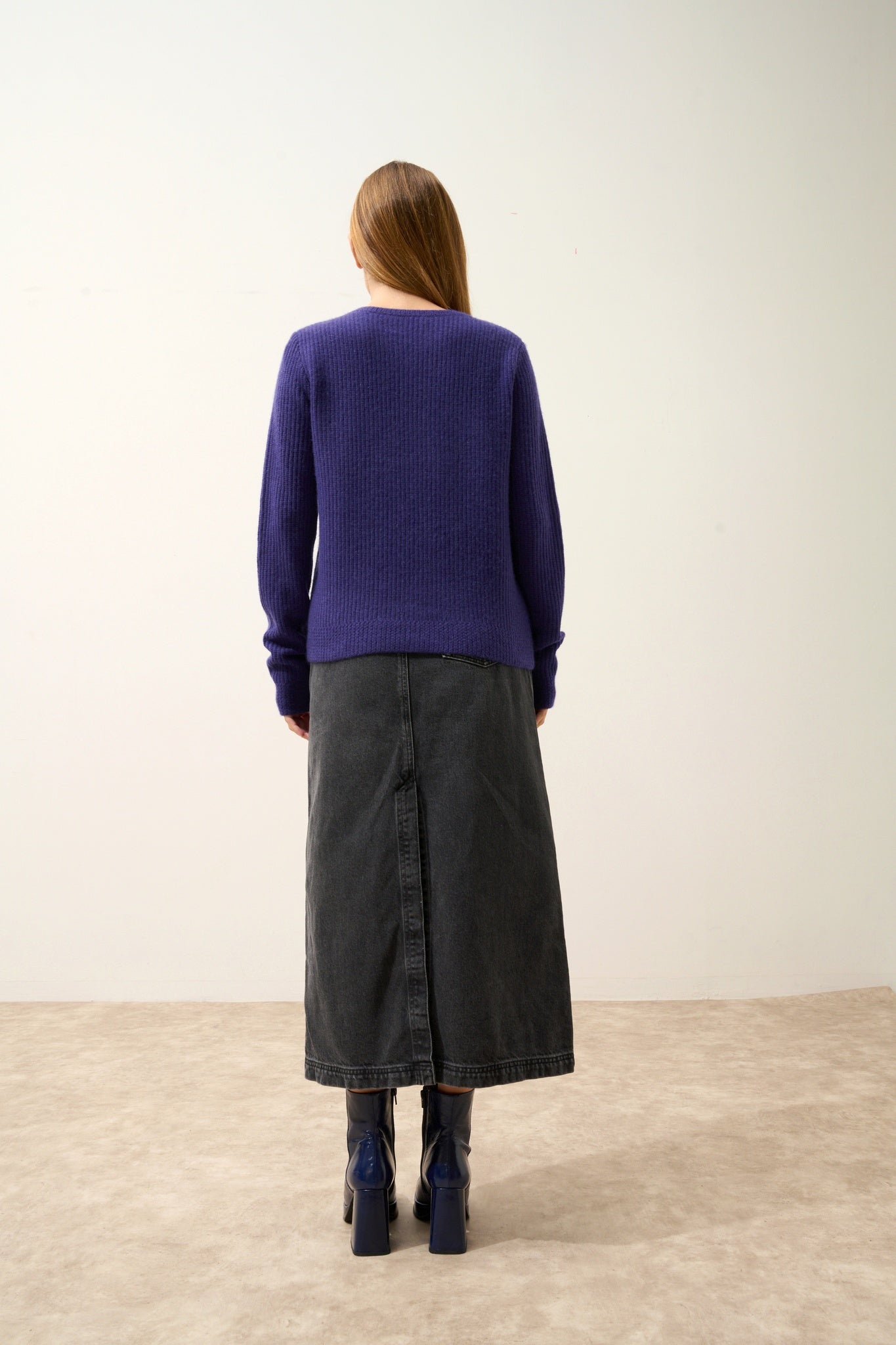 SIGRUN pull col rond purple