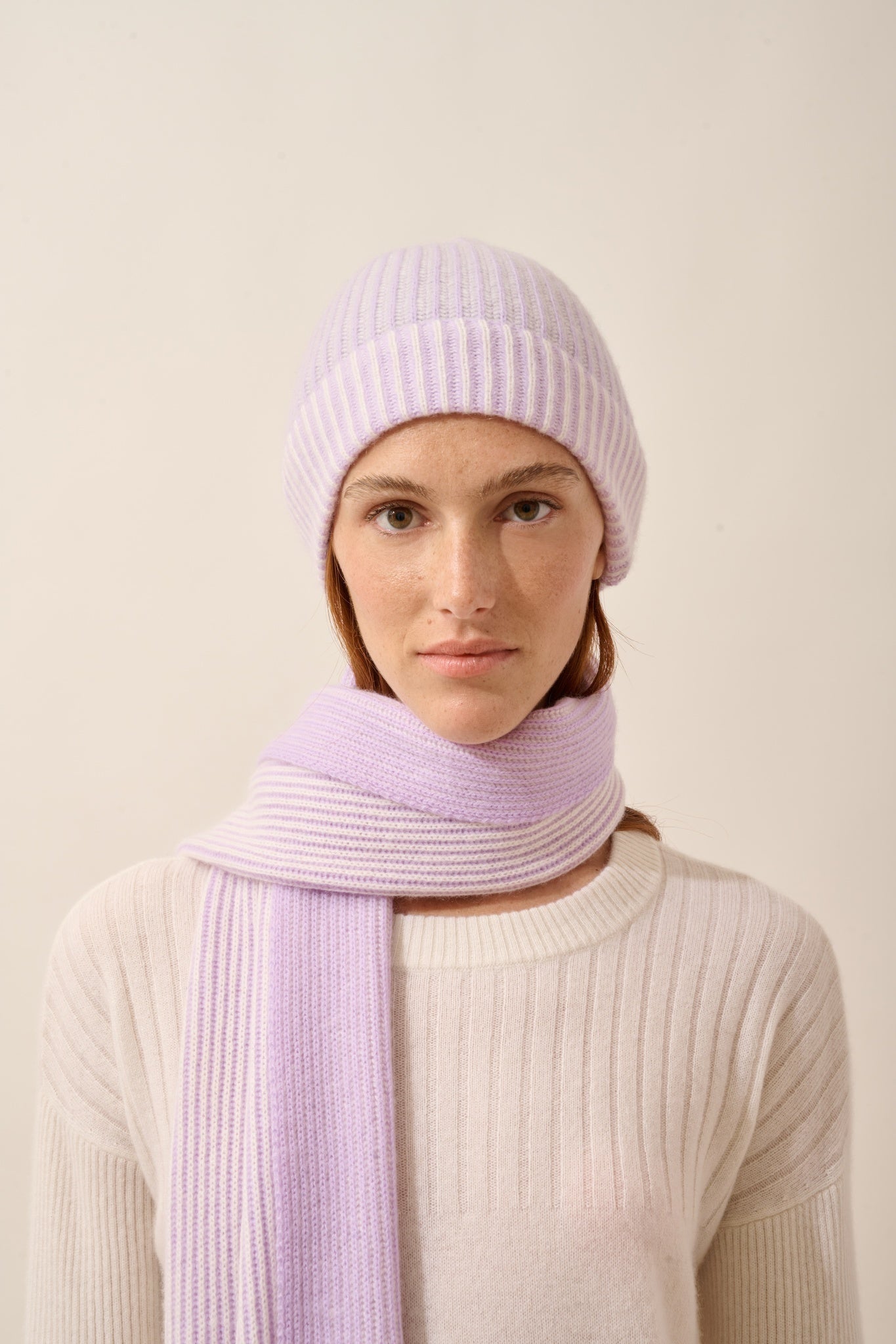 SLOANNE bonnet mauve_neige