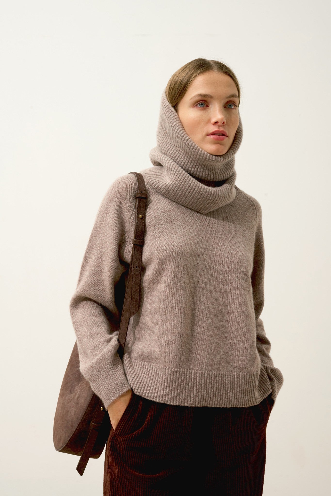 sofia tour de cou 6 fils caribou chiné 100% cachemire