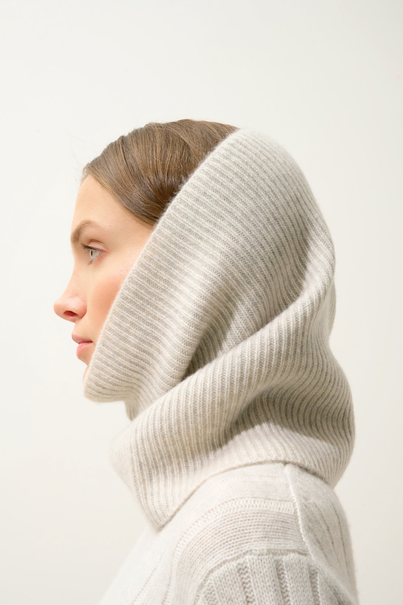 SOFIA tour de cou 6 fils gris perle chiné